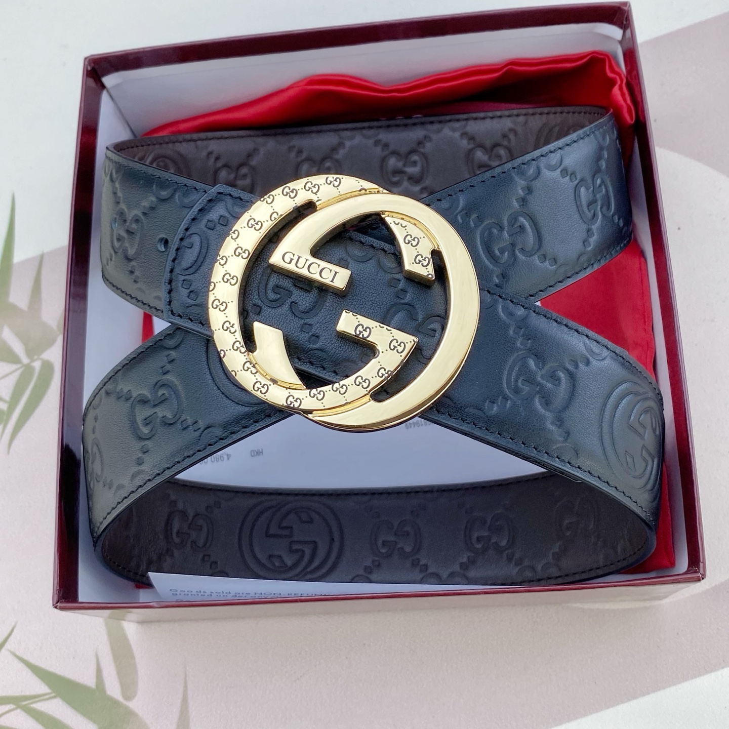 古奇💕 特种皮腰带系列 ，原厂五金精品不锈钢扣，手感柔软舒适 宽3.8CM。