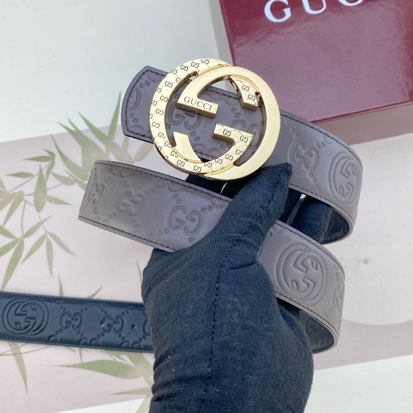 古奇💕 特种皮腰带系列 ，原厂五金精品不锈钢扣，手感柔软舒适 宽3.8CM。