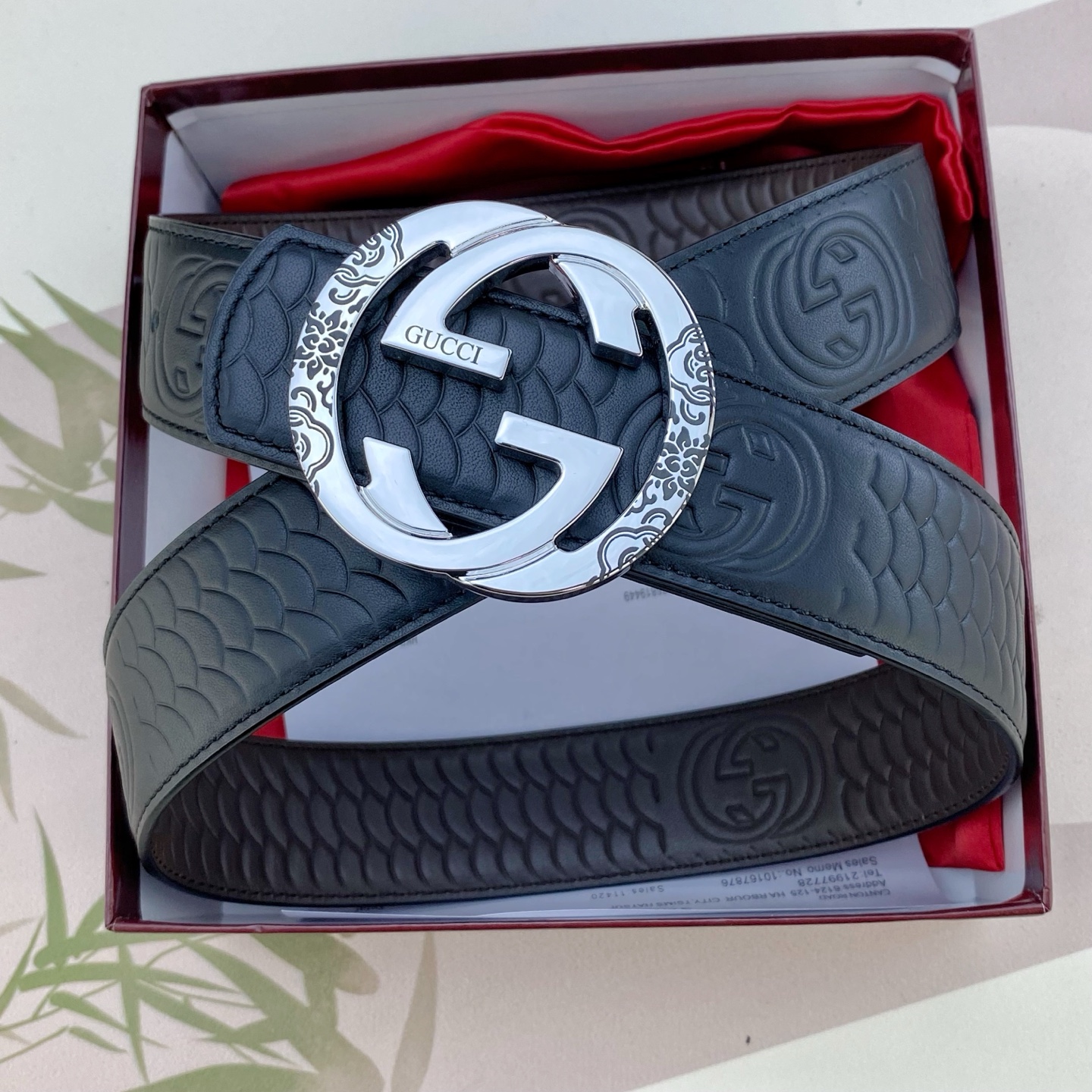 古奇💕 特种皮腰带系列 ，原厂五金精品不锈钢扣，手感柔软舒适 宽3.8CM。