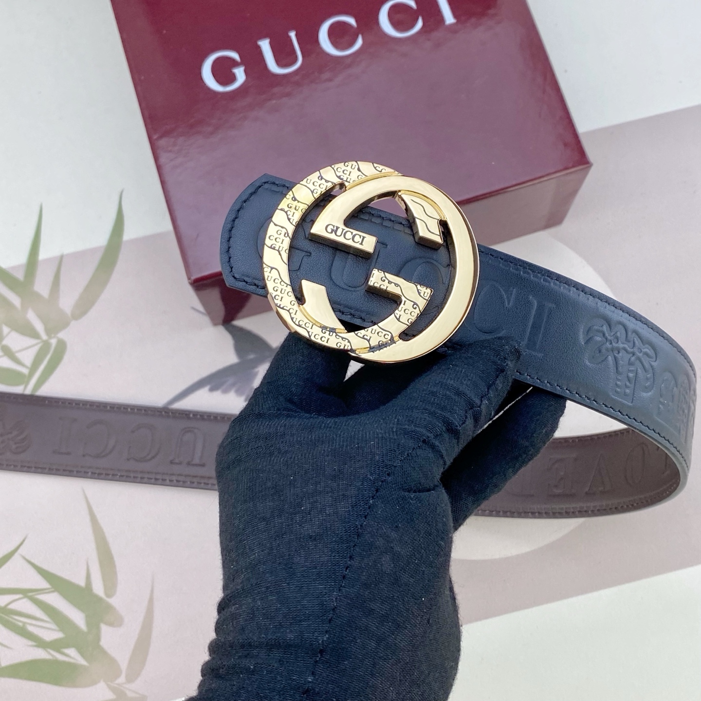 古奇💕 特种皮腰带系列 ，原厂五金精品不锈钢扣，手感柔软舒适 宽3.8CM。