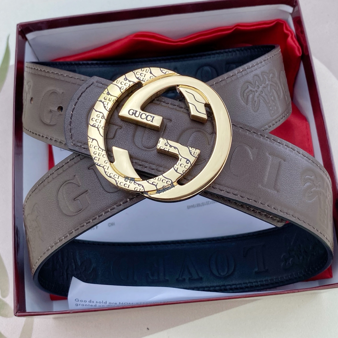 古奇💕 特种皮腰带系列 ，原厂五金精品不锈钢扣，手感柔软舒适 宽3.8CM。