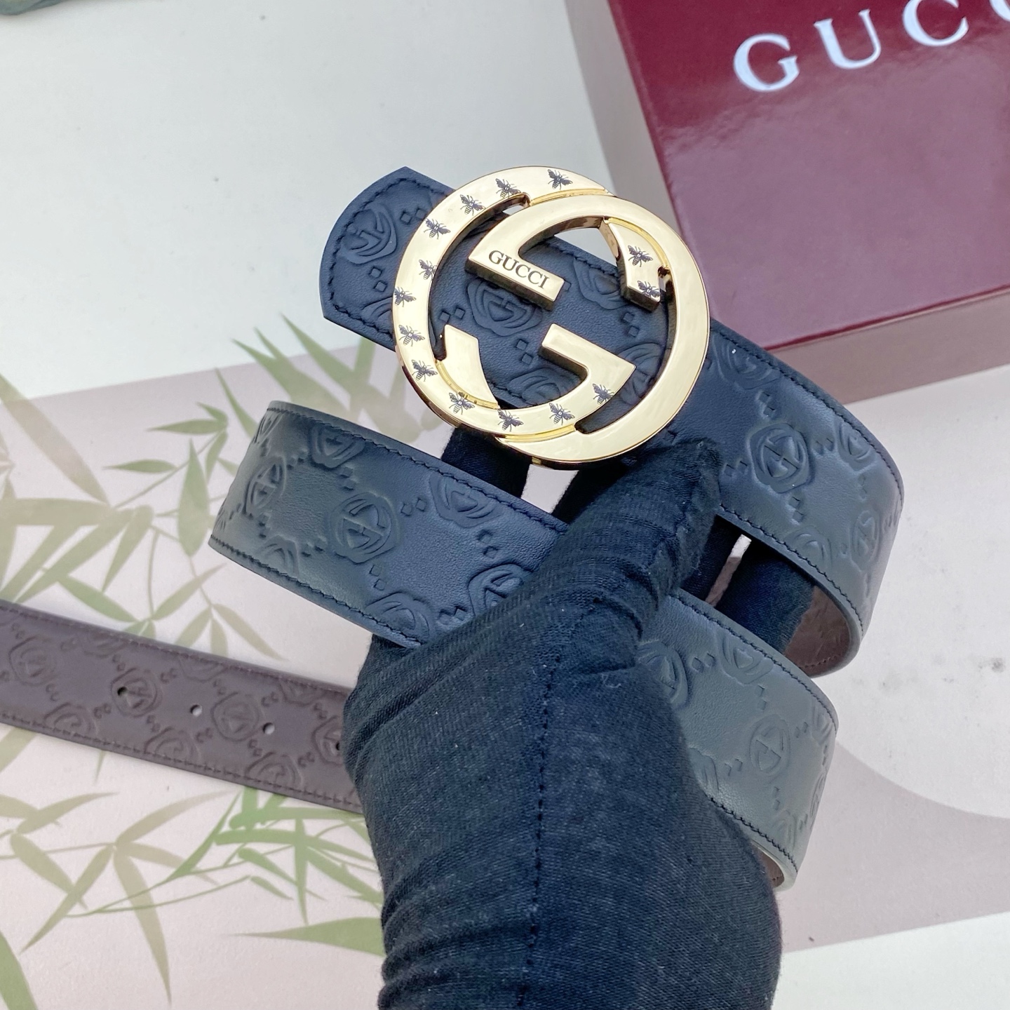 古奇💕 特种皮腰带系列 ，原厂五金精品不锈钢扣，手感柔软舒适 宽3.8CM。