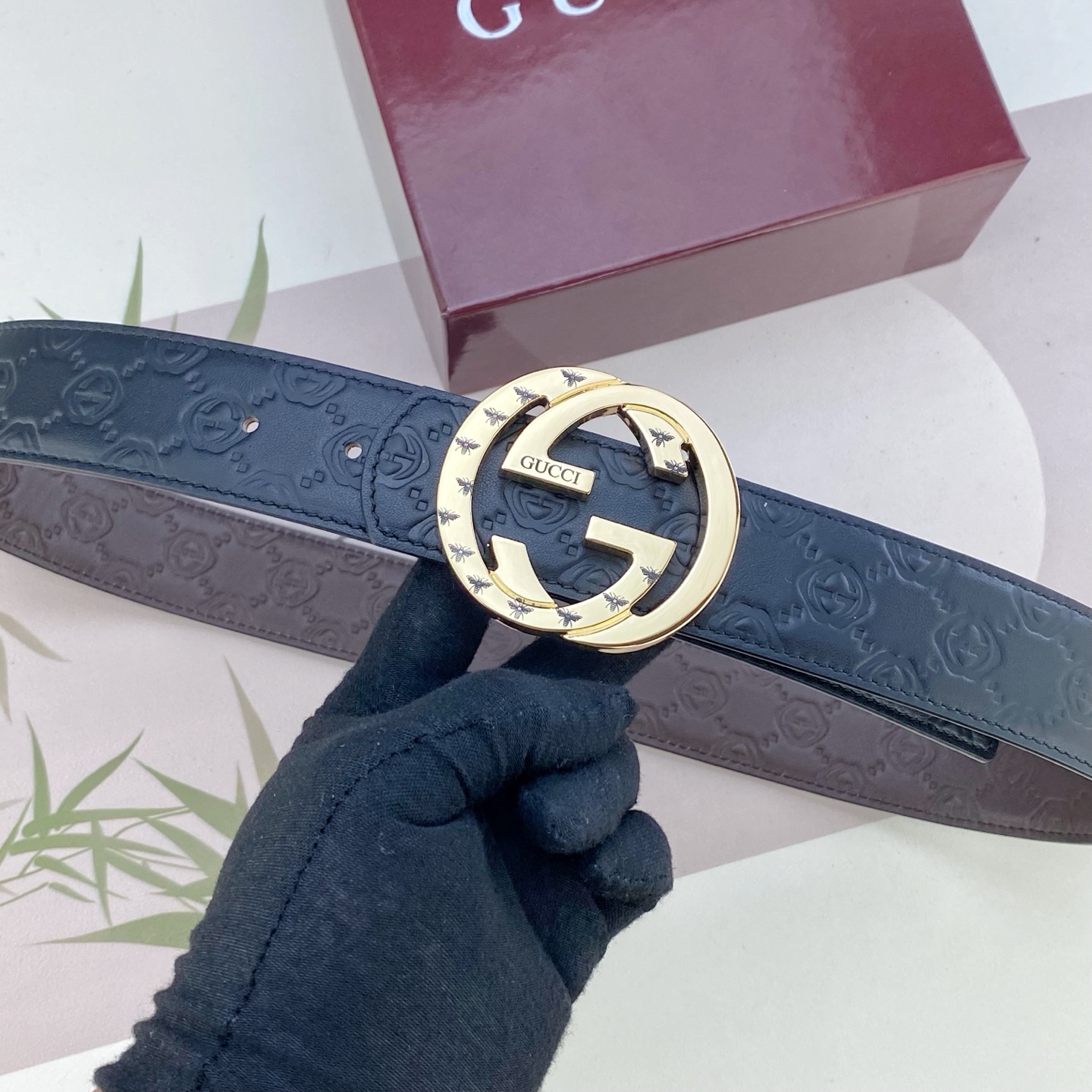 古奇💕 特种皮腰带系列 ，原厂五金精品不锈钢扣，手感柔软舒适 宽3.8CM。