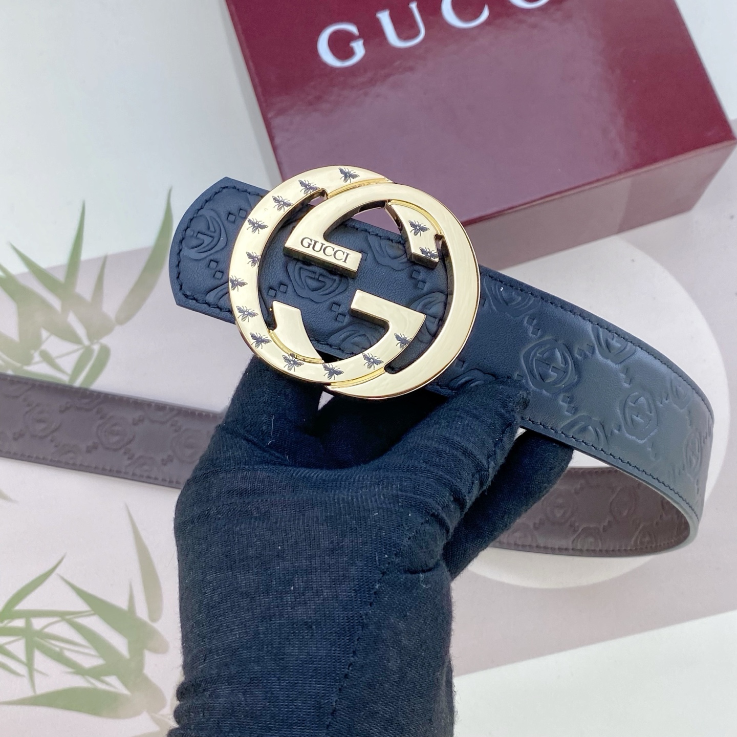 古奇💕 特种皮腰带系列 ，原厂五金精品不锈钢扣，手感柔软舒适 宽3.8CM。