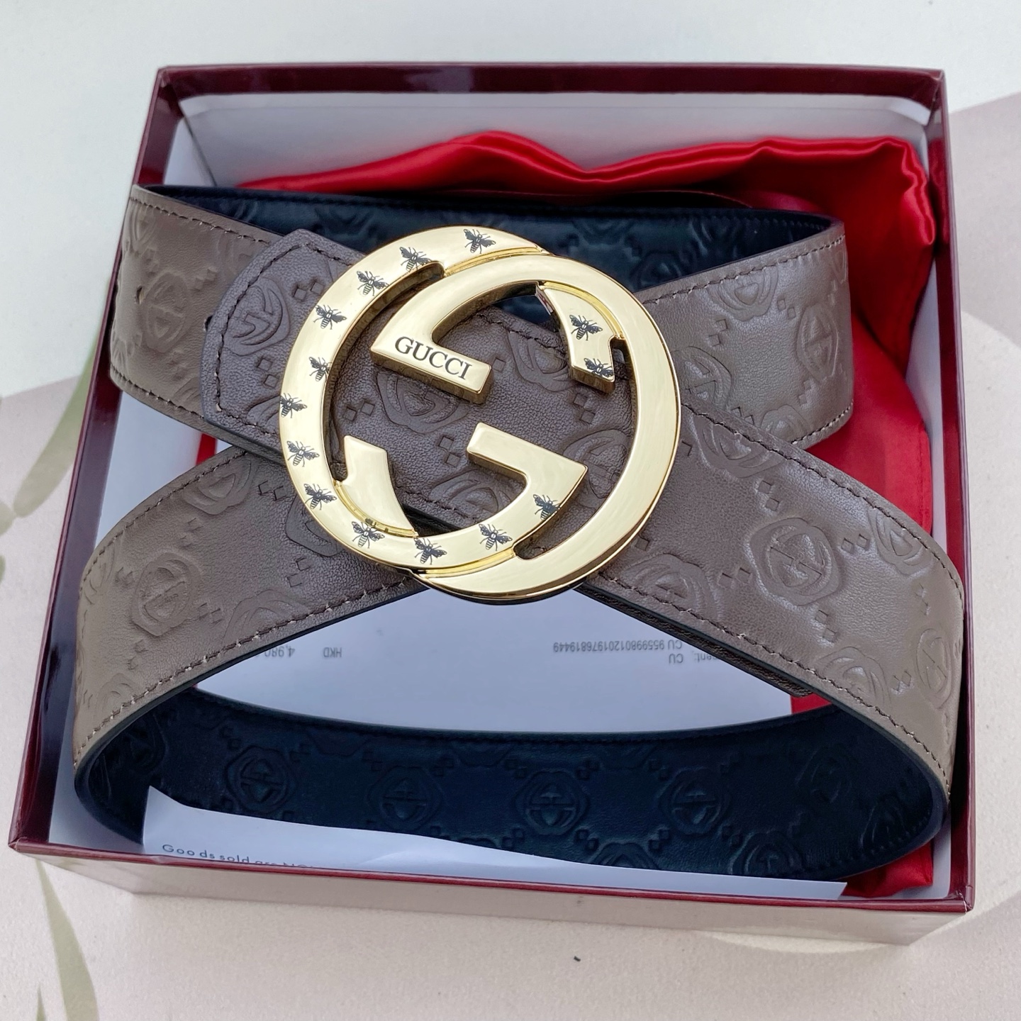 古奇💕 特种皮腰带系列 ，原厂五金精品不锈钢扣，手感柔软舒适 宽3.8CM。