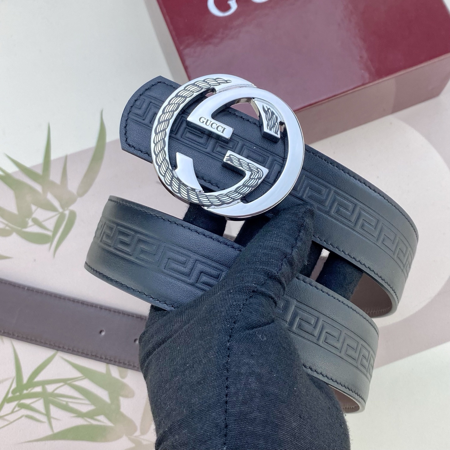 古奇💕 特种皮腰带系列 ，原厂五金精品不锈钢扣，手感柔软舒适 宽3.8CM。