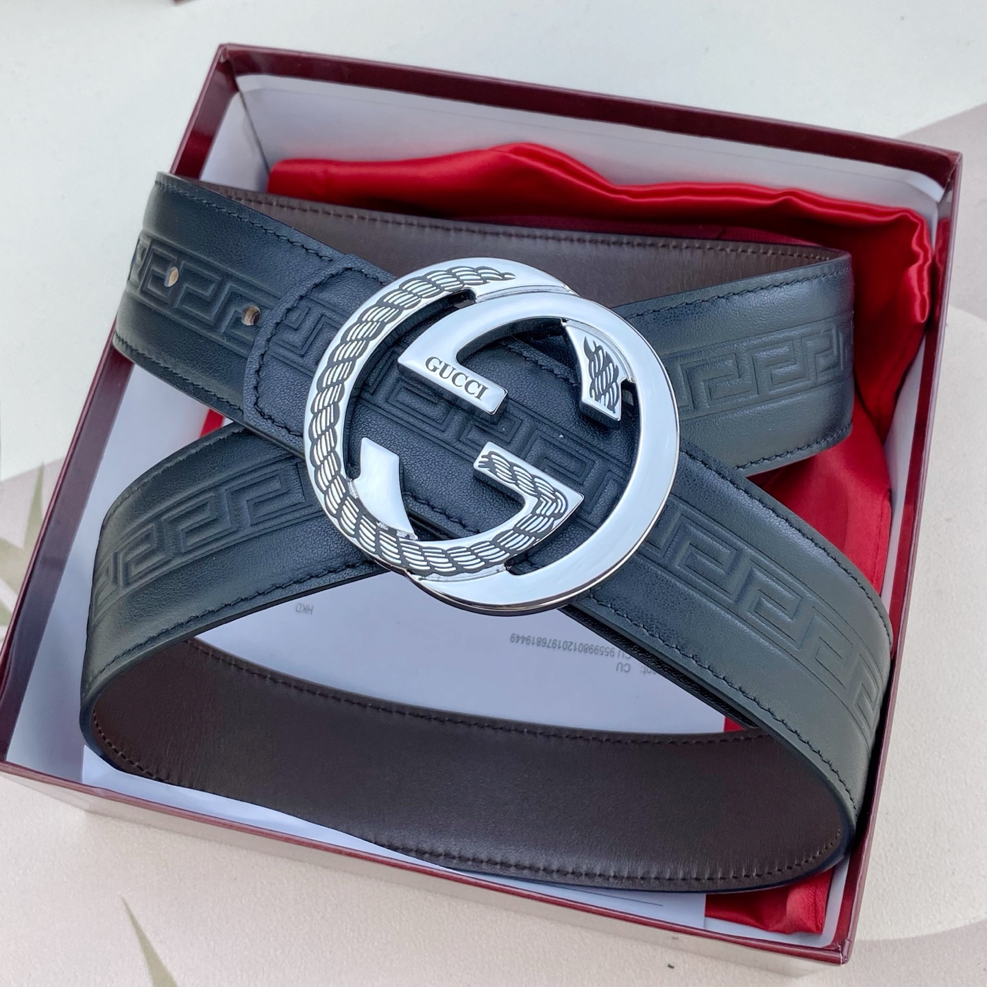 古奇💕 特种皮腰带系列 ，原厂五金精品不锈钢扣，手感柔软舒适 宽3.8CM。