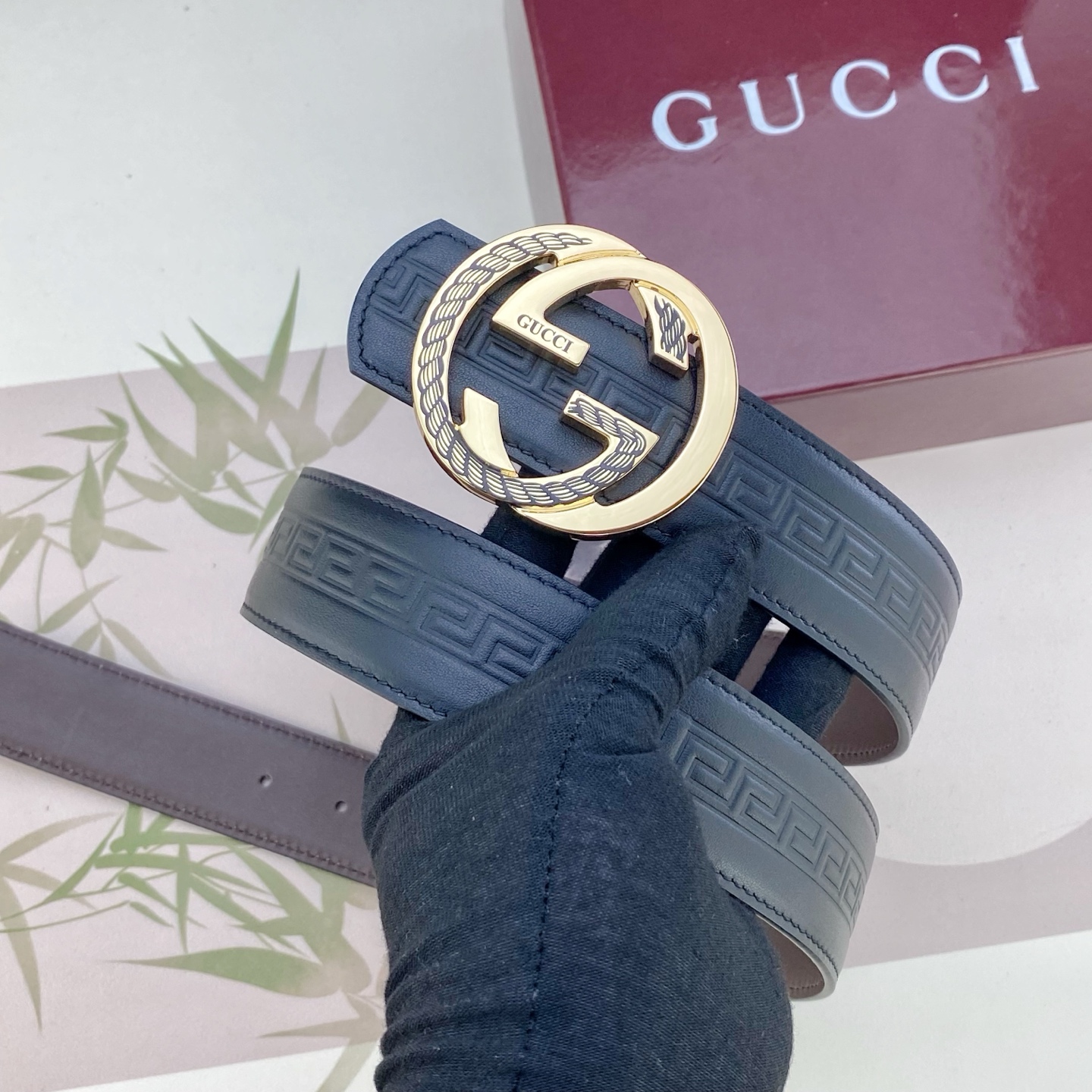 古奇💕 特种皮腰带系列 ，原厂五金精品不锈钢扣，手感柔软舒适 宽3.8CM。