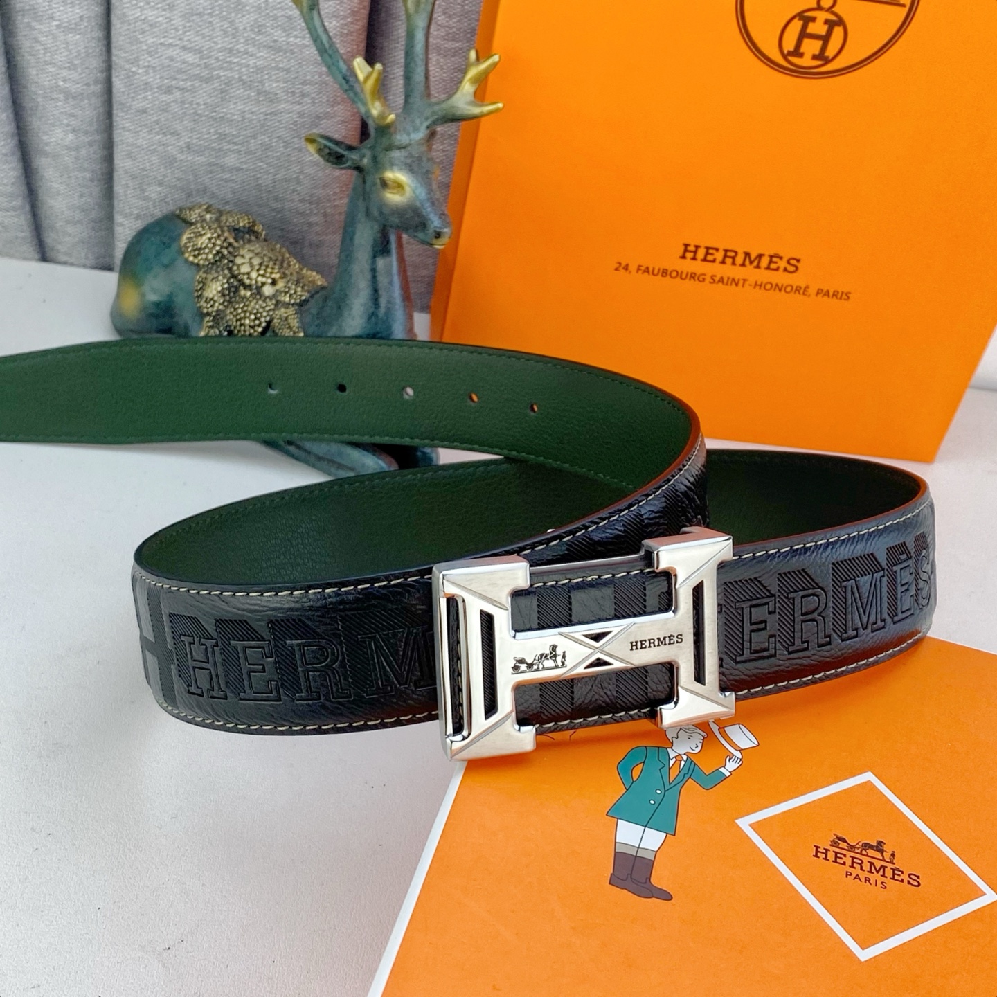 爱马仕💕 特种皮腰带系列 ，原厂五金精品不锈钢扣，手感柔软舒适 宽3.8CM。
