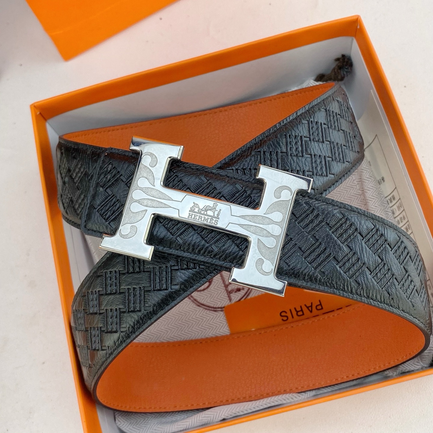 爱马仕💕 特种皮腰带系列 ，原厂五金精品不锈钢扣，手感柔软舒适 宽3.8CM。