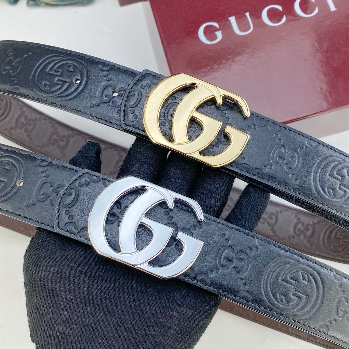 古奇💕 特种皮腰带系列 ，原厂五金精品不锈钢扣，手感柔软舒适 宽3.8CM。