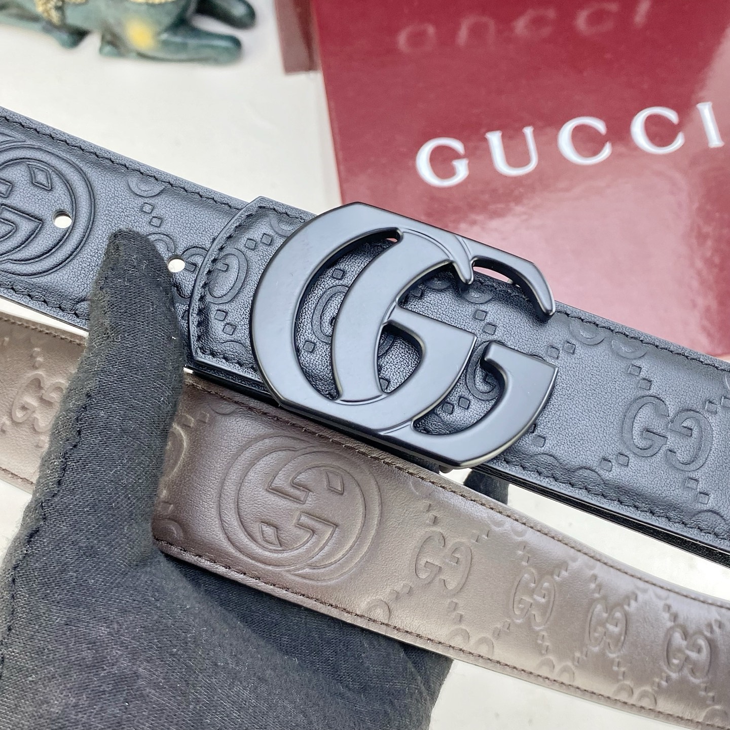 古奇💕 特种皮腰带系列 ，原厂五金精品不锈钢扣，手感柔软舒适 宽3.8CM。