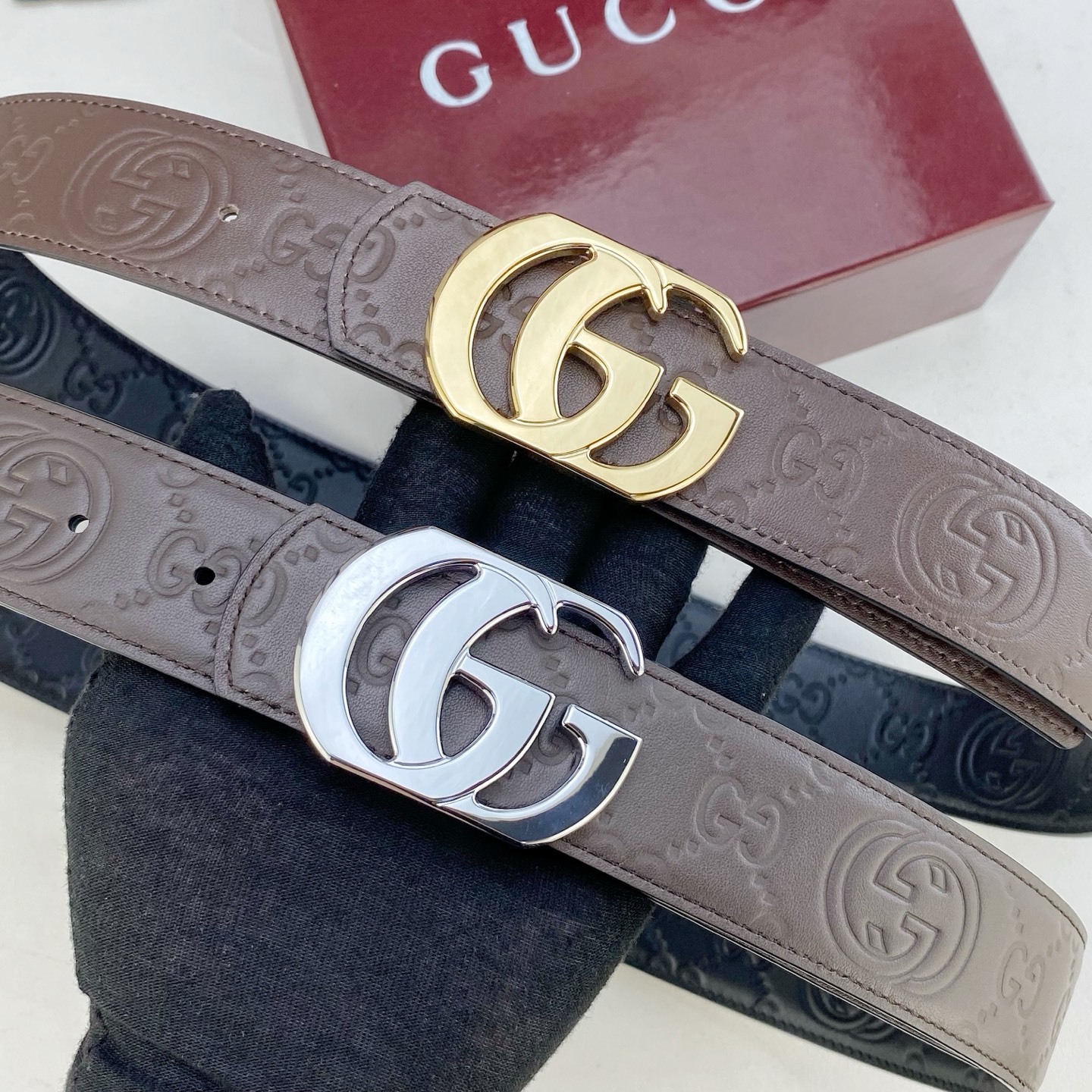古奇💕 特种皮腰带系列 ，原厂五金精品不锈钢扣，手感柔软舒适 宽3.8CM。