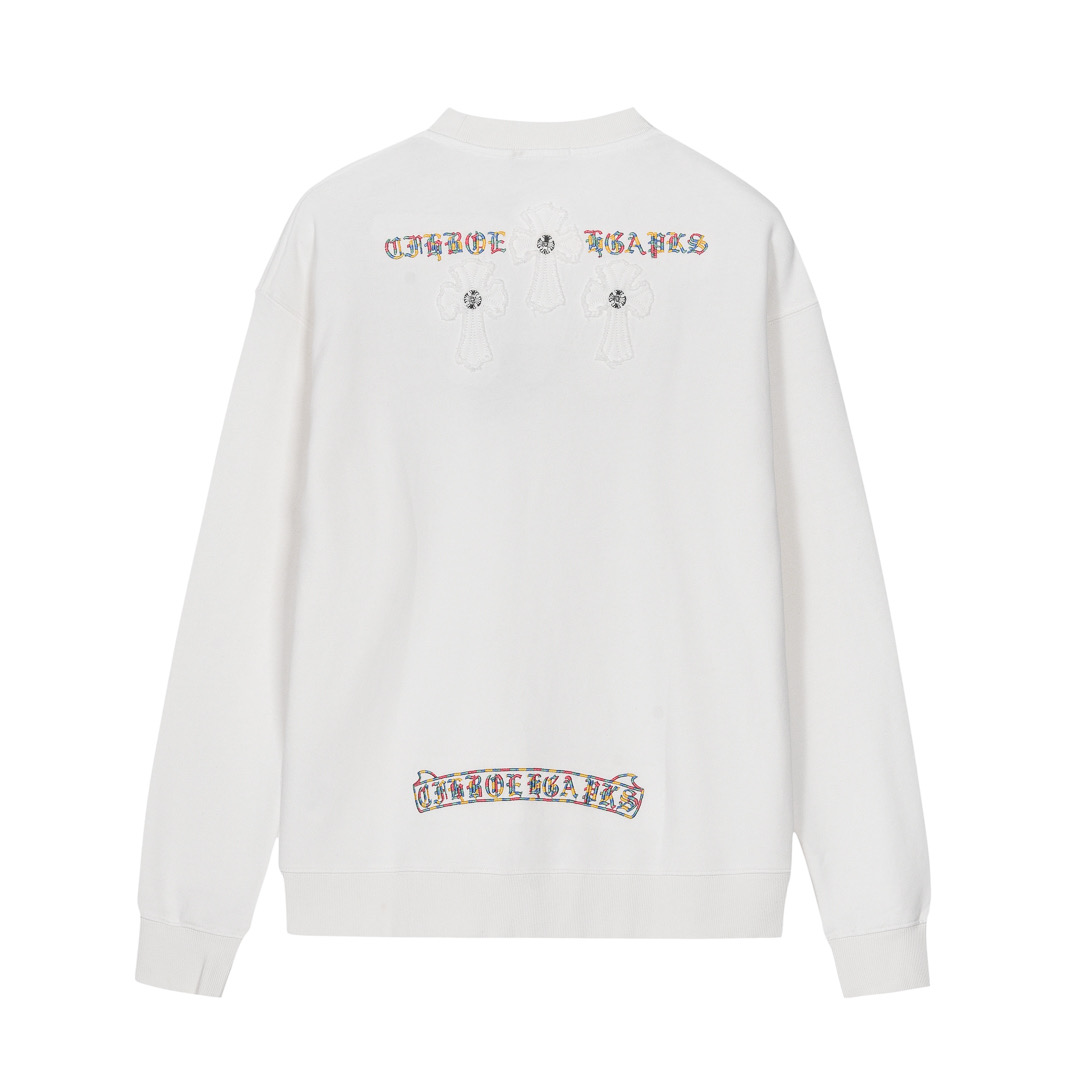 克罗心 CH 2025 贴布绣➕彩虹色绣花工艺 秋冬新款原单专柜美式3D立体丛林绣情侣休闲开衫卫衣 最高版本!定制面料480克牛肚毛圈面料!美式酸洗做旧原身布激光烧花+丛林绣 字母精致刺绣! 专柜热销款 身穿着非常舒适 辅料:开模原版过鉴定领标➕100%真丝洗水标.正品代购级原版吊牌➕配套吊绳➕3D吊粒➕原版包装袋 工艺:原版一致走线!袖窿对版手法 最高版本! 颜色 黑色 白色