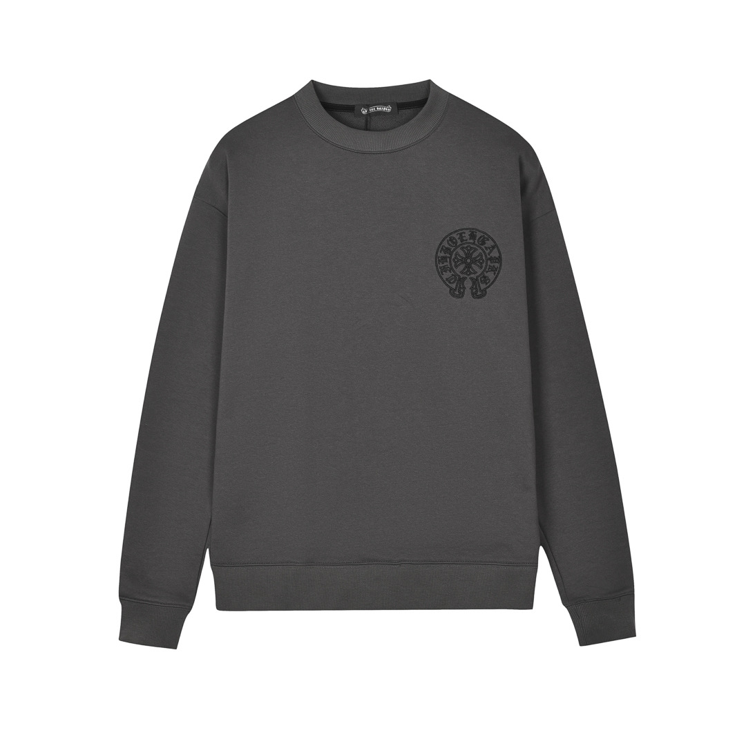 克罗心 CH 2025 万针刺绣工艺 秋冬新款原单专柜美式激光烧花3D立体彩绣情侣休闲卫衣 最高版本!定制面料牛肚毛圈面料!美式酸洗做旧原身布激光烧花✟贴布绣 字母精致刺绣! 专柜热销款 身穿着非常舒适 辅料:开模原版过鉴定领标➕100%真丝洗水标.正品代购级原版吊牌➕配套吊绳➕3D吊粒➕原版包装袋 工艺:原版一致走线!袖窿对版手法 最高版本! 颜色 铁绣灰