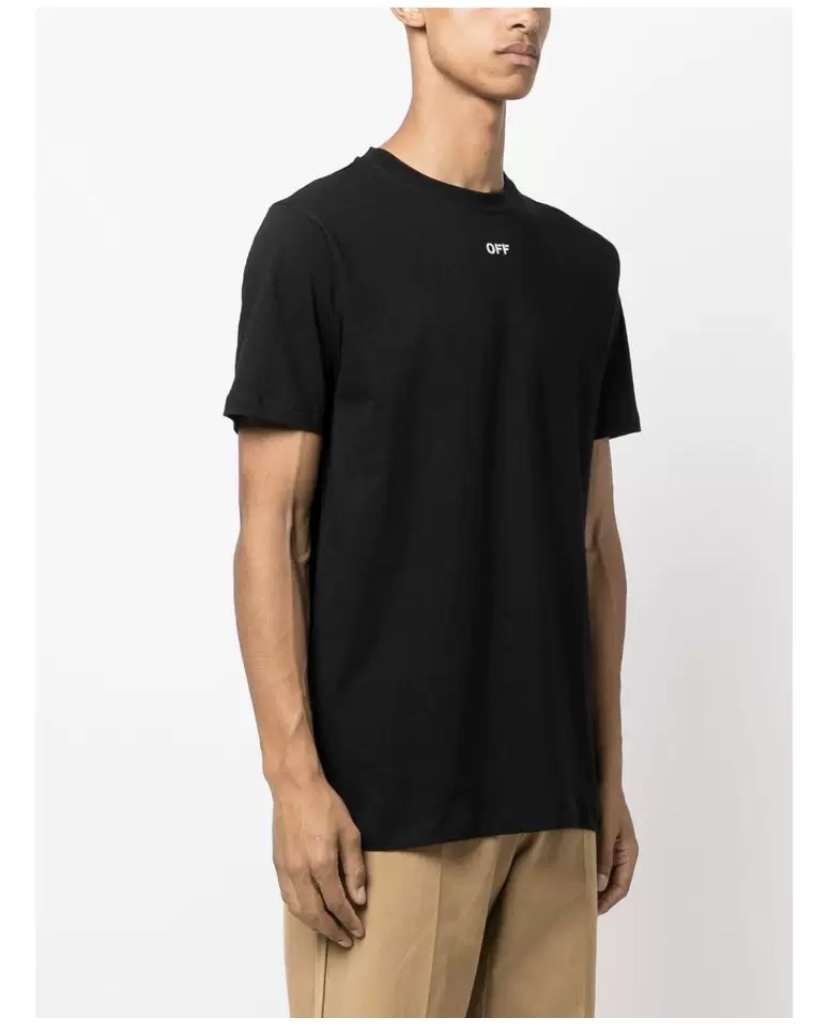 Off-White OW Printed Crew Neck T-Shirt - Black Cotton Tee, S-XL Available 5 i1710681610 5378 7
