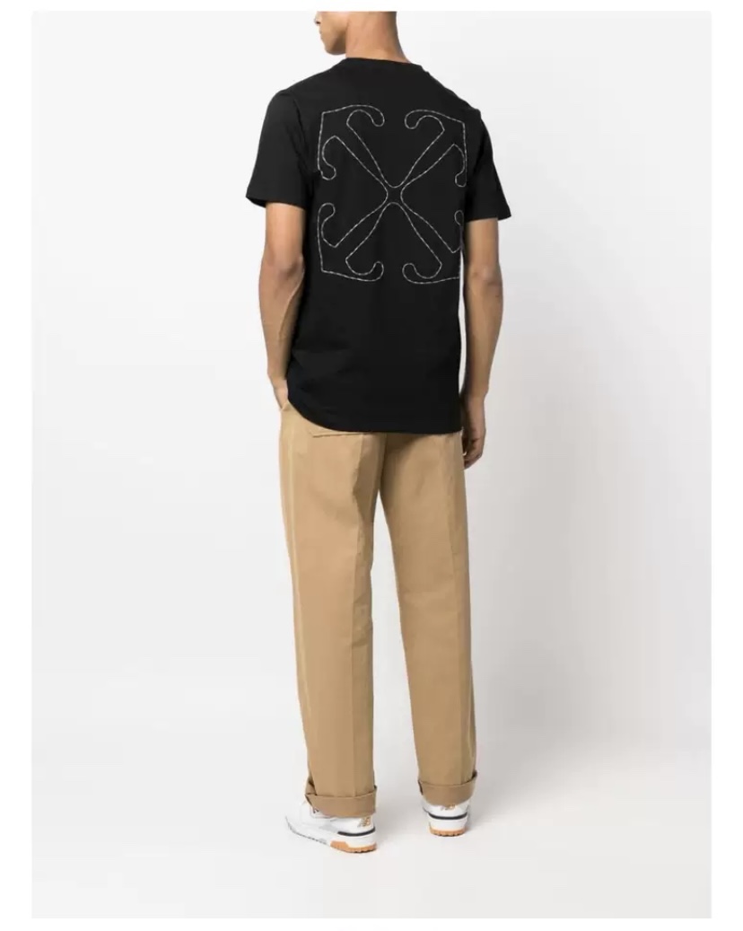 Off-White OW Printed Crew Neck T-Shirt - Black Cotton Tee, S-XL Available 3 i1710681610 5763 8