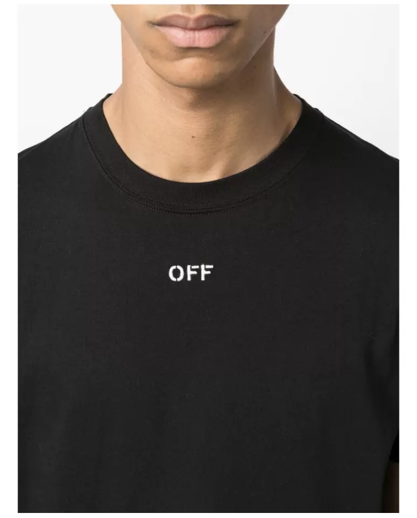 Off-White OW Printed Crew Neck T-Shirt - Black Cotton Tee, S-XL Available 6 i1710681610 5831 0