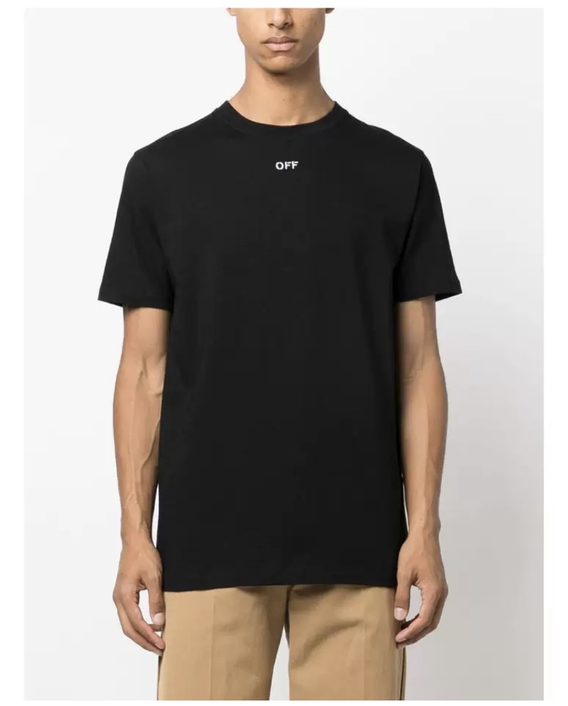 Off-White OW Printed Crew Neck T-Shirt - Black Cotton Tee, S-XL Available 4 i1710681610 9568 6