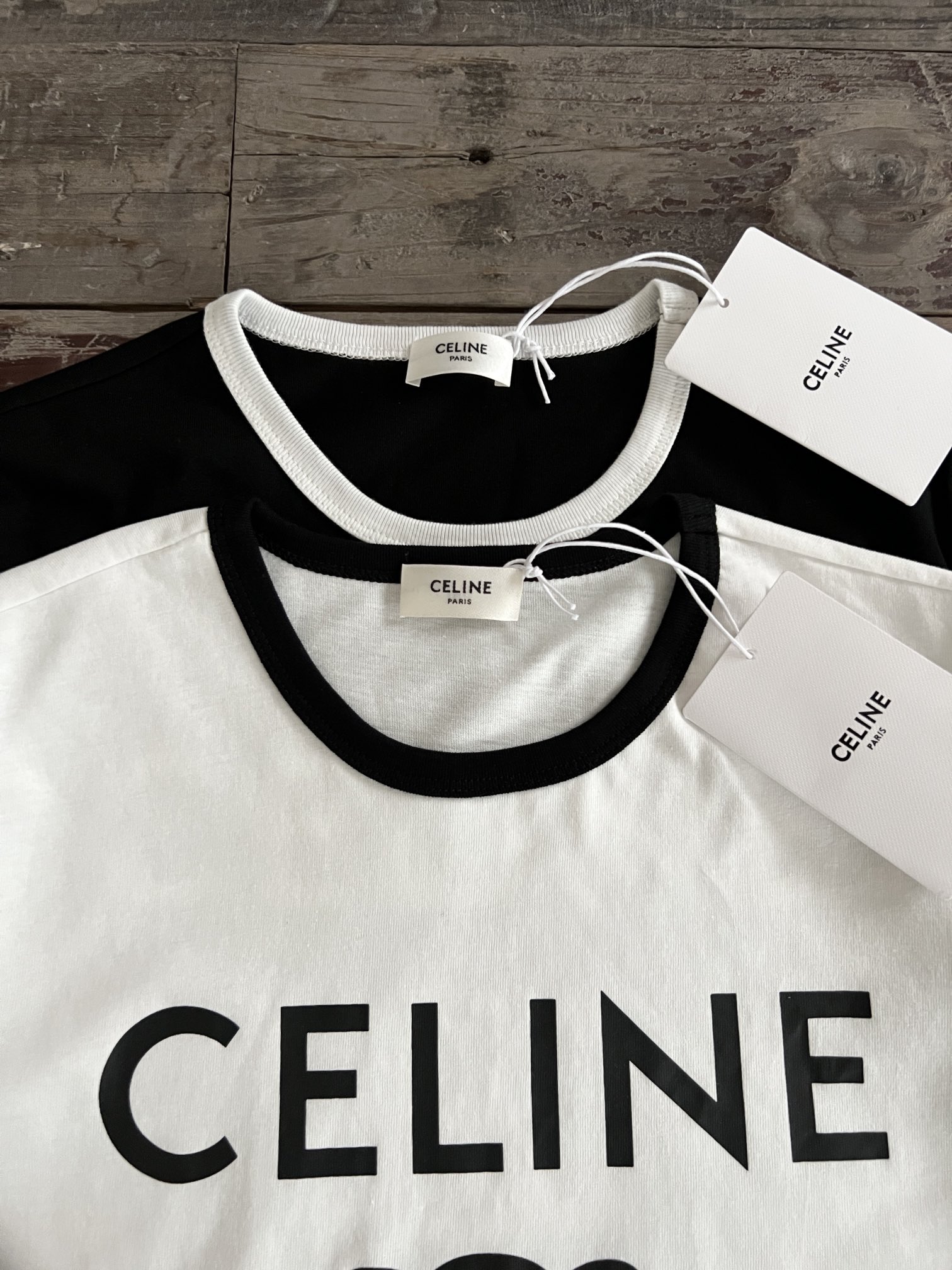 Celinee Women's Crew Neck T-Shirt Chain Blason Graphic Tee, Black and White 4 i1713345766 5839 1