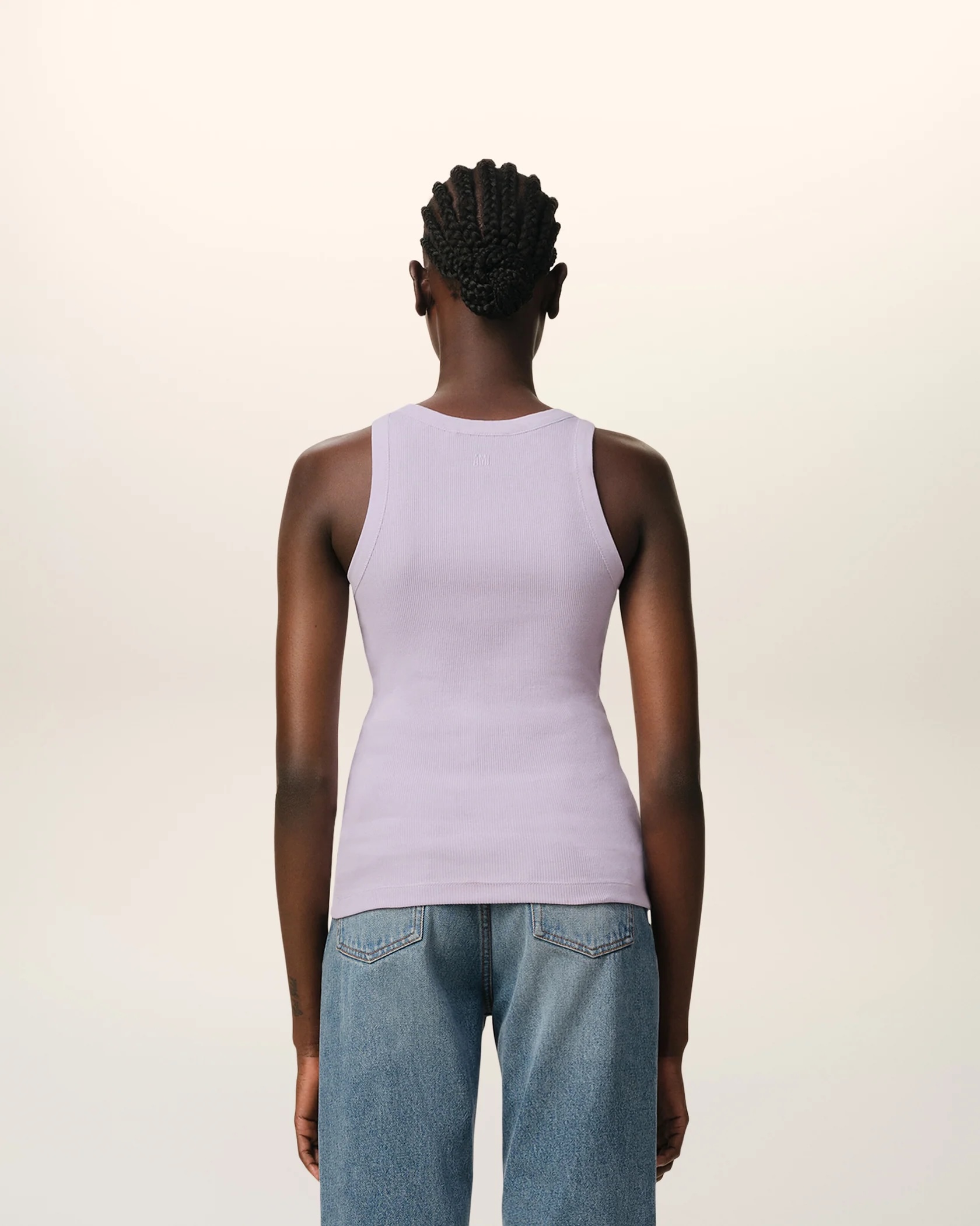 Ami Paris Women's Ami de Coeur Ribbed Knit Tank Top - Lilac 3 i1746515858444 9822 0 8