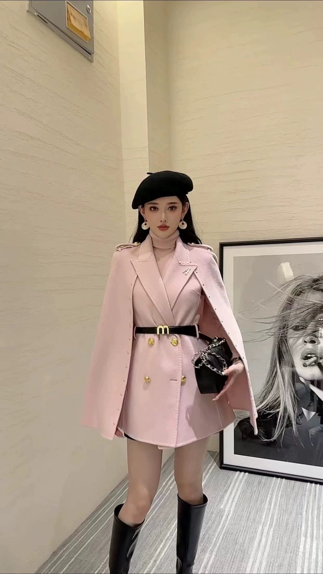 High-Quality Miu-Tweed Wool Coat for Women: Warm, Stylish, and Versatile Fashion Choice