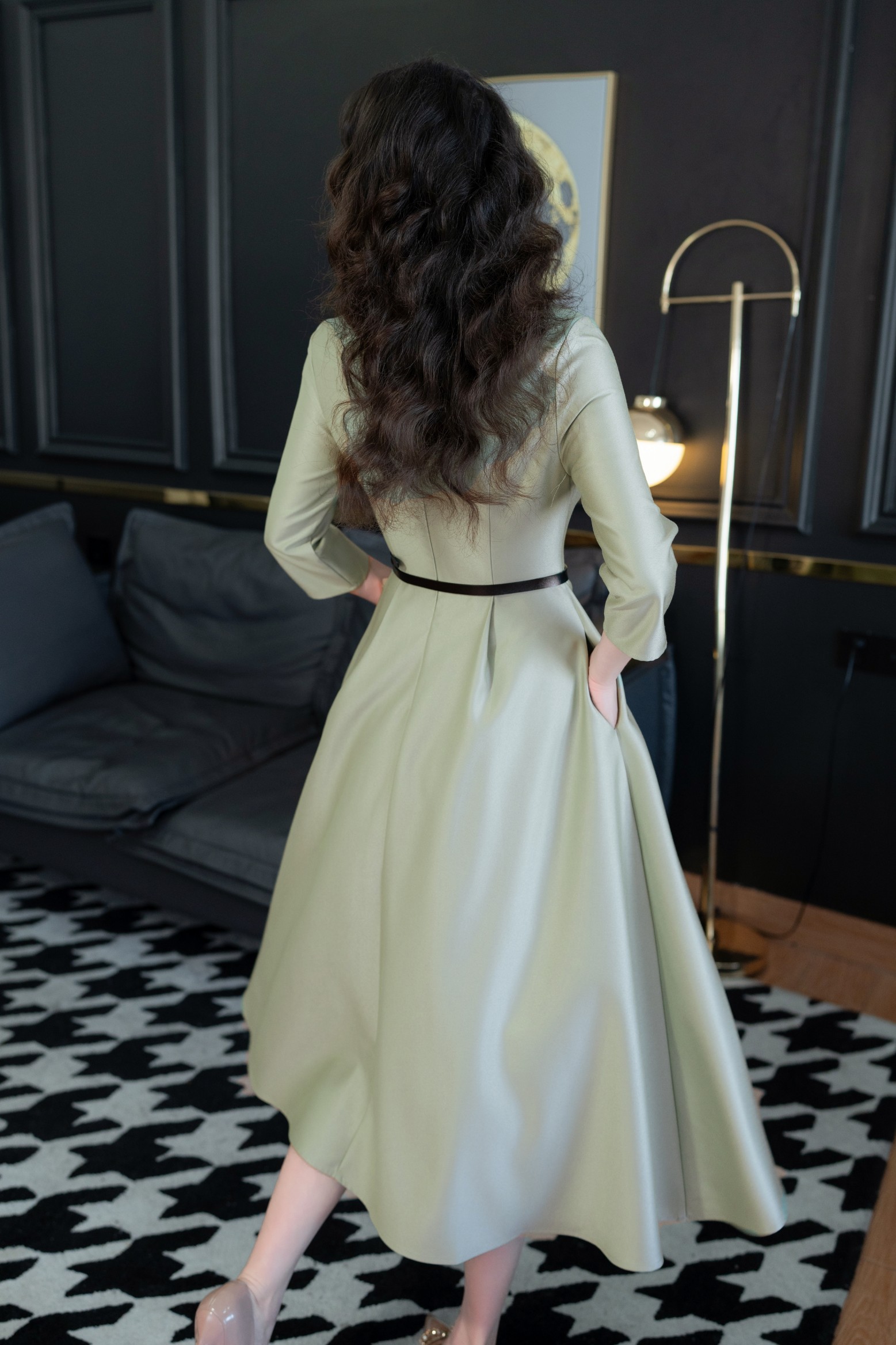 Elegant Dior Inspired Butterfly Print Dress - Autumn New Collection