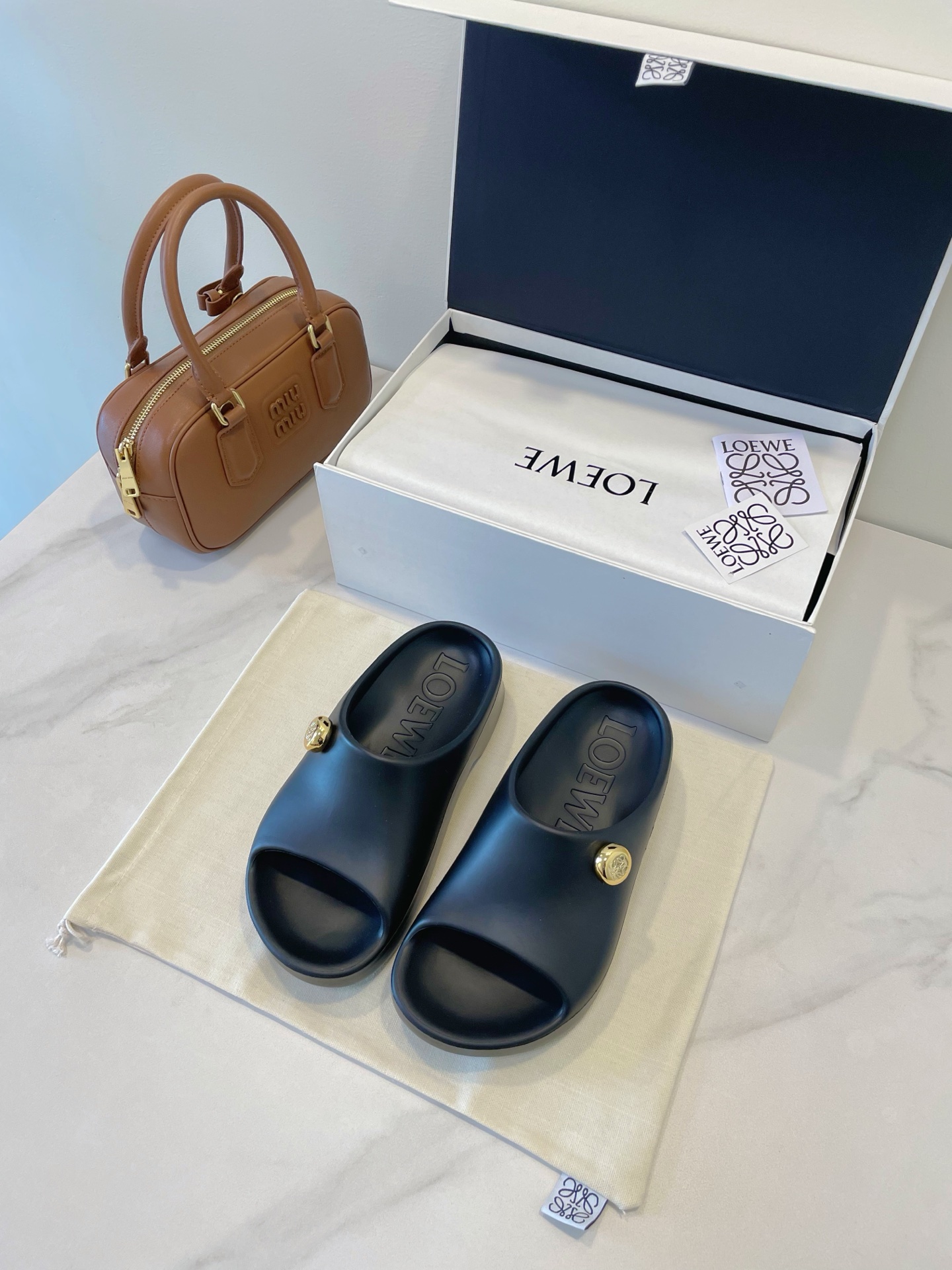 LOEWE Foam Pebble Light Shoes: Shining Metals, French Style, Size 35-40, Original Box. - 图片 1