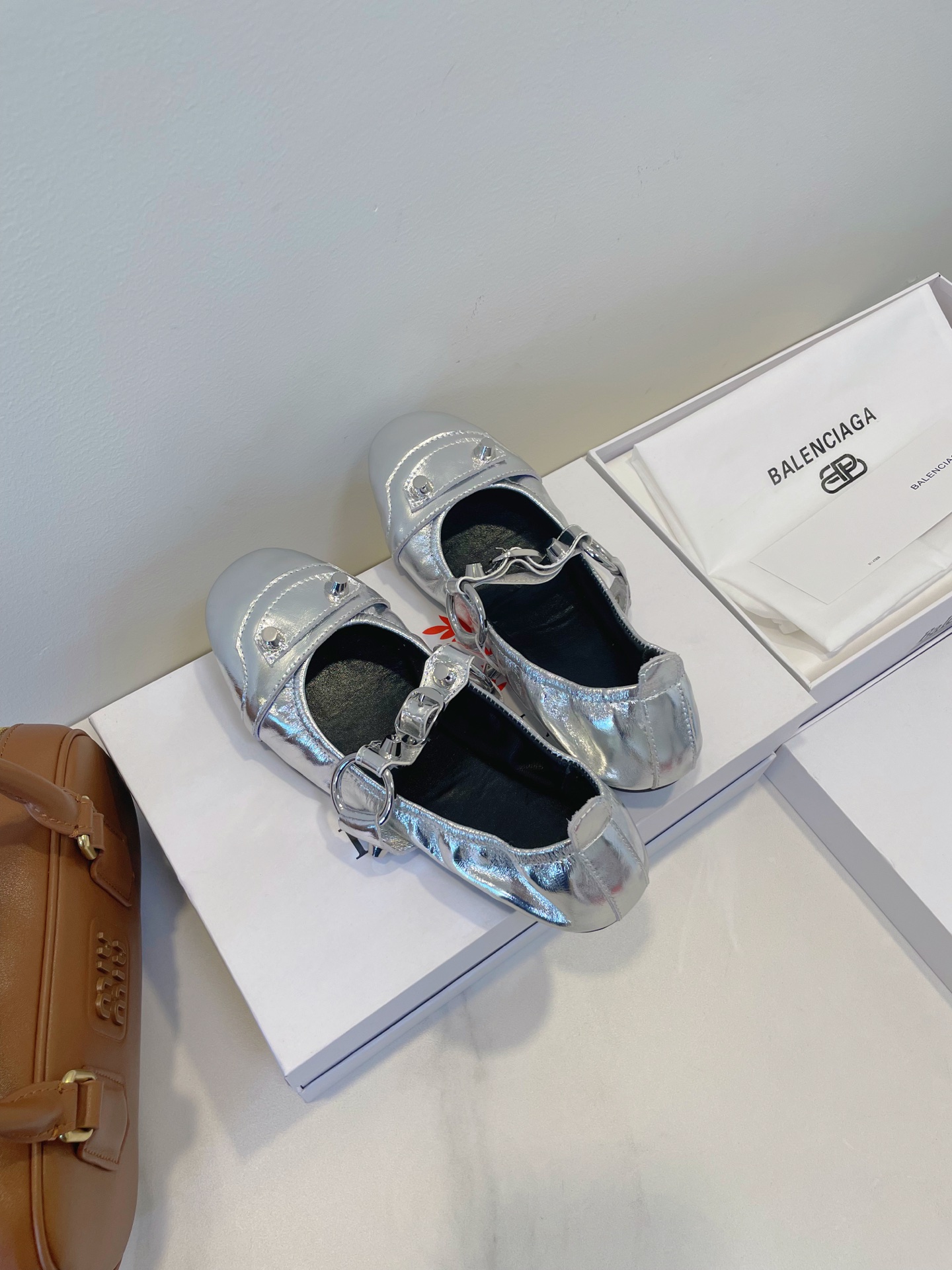 Balenciaga Ballet Shoes: Black, Nailed, Size 35-40, Original Box Packing Accessories - 图片 5