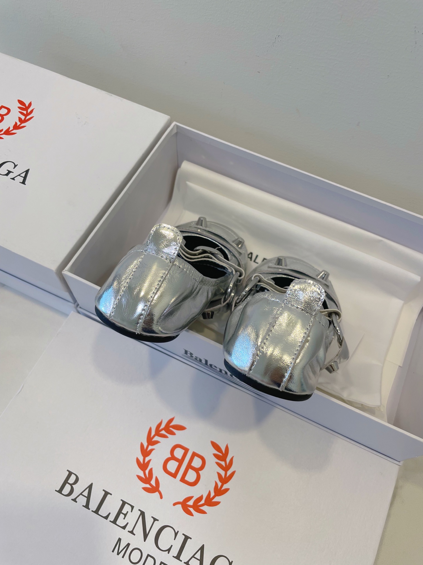 Balenciaga Ballet Shoes: Black, Nailed, Size 35-40, Original Box Packing Accessories - 图片 9