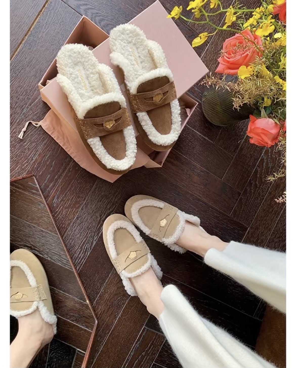 NO:560028,Upper foot picture, loafers and half slippers, loafers19860909上脚图,乐福鞋半拖,loafers,Women's Shoes