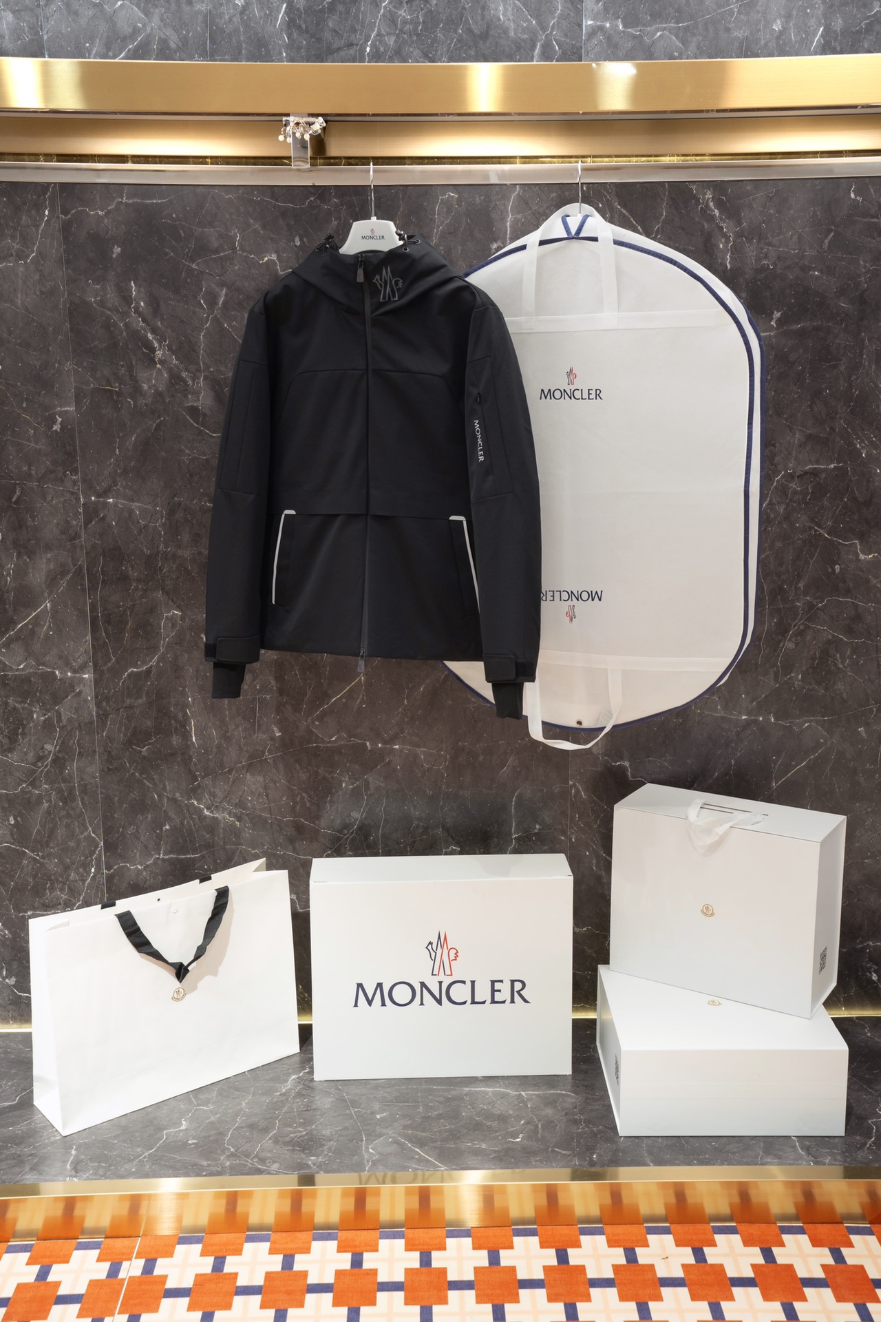 Moncler Kleding Bontmantel Zwart KhakiName Mannen Casual