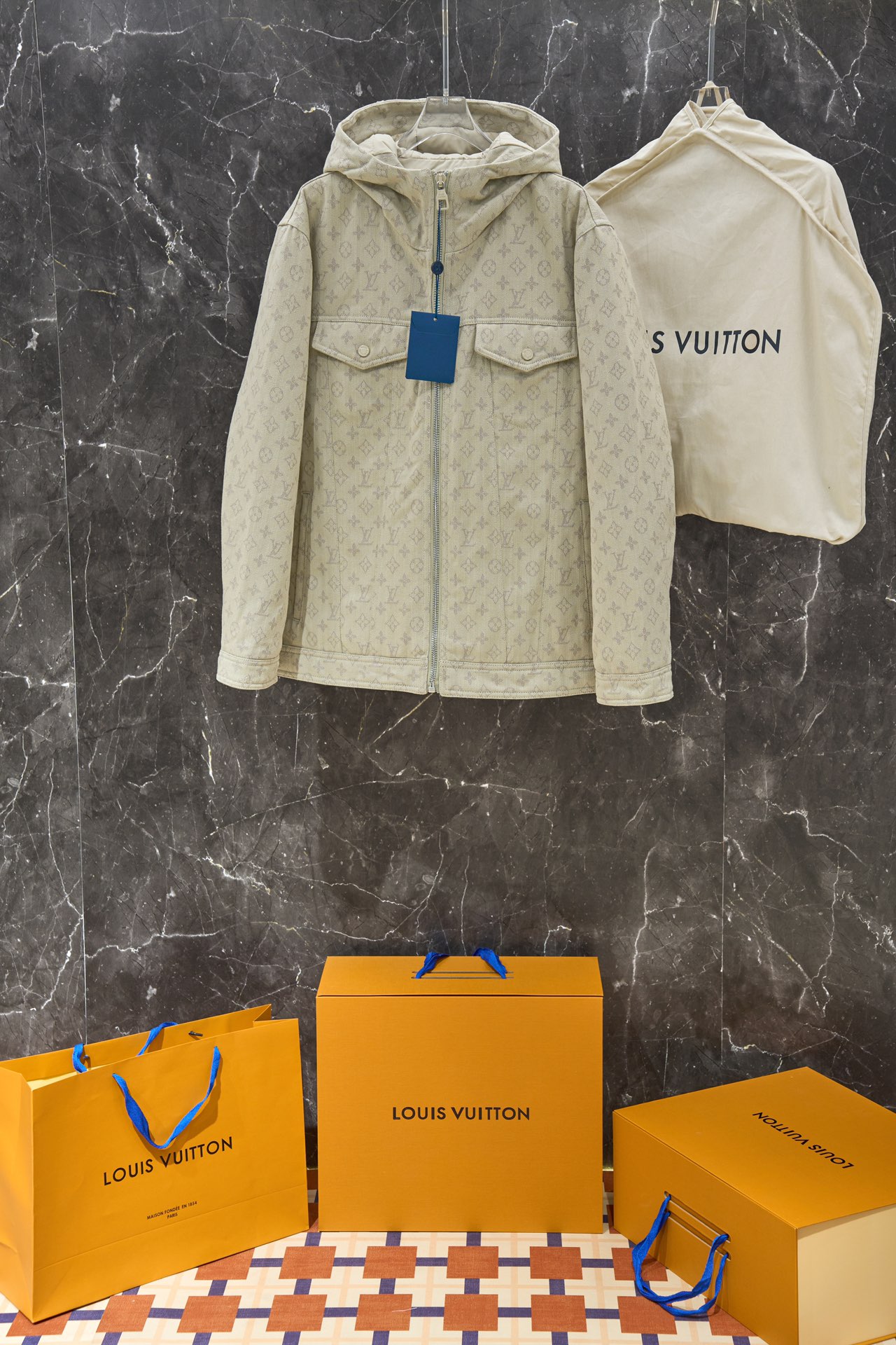 Louis Vuitton Kleding Bontmantel Unisex Denim