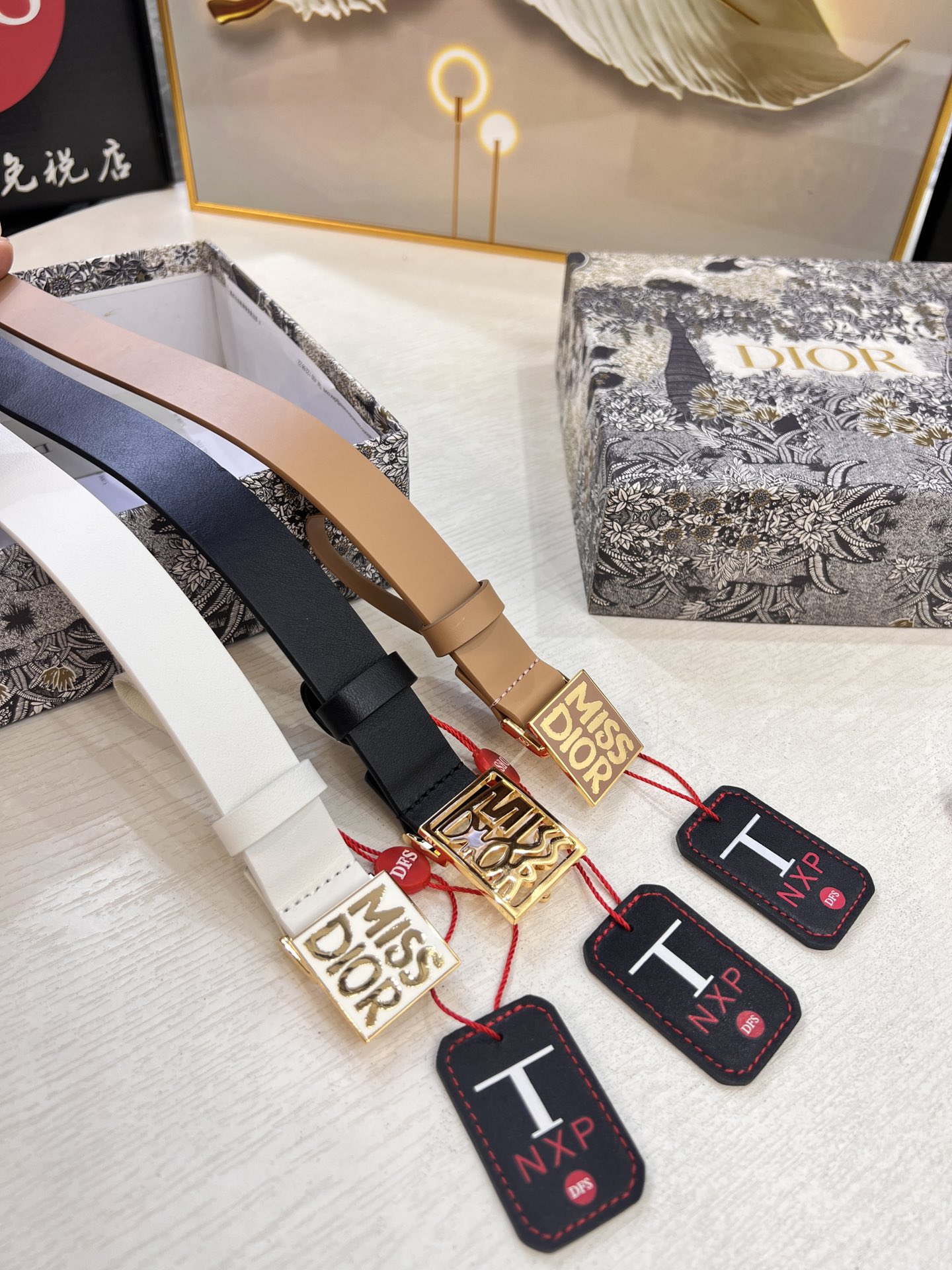 迪奥女款皮带 进口原厂原厂皮 法国进口皮低 3.0cm宽度