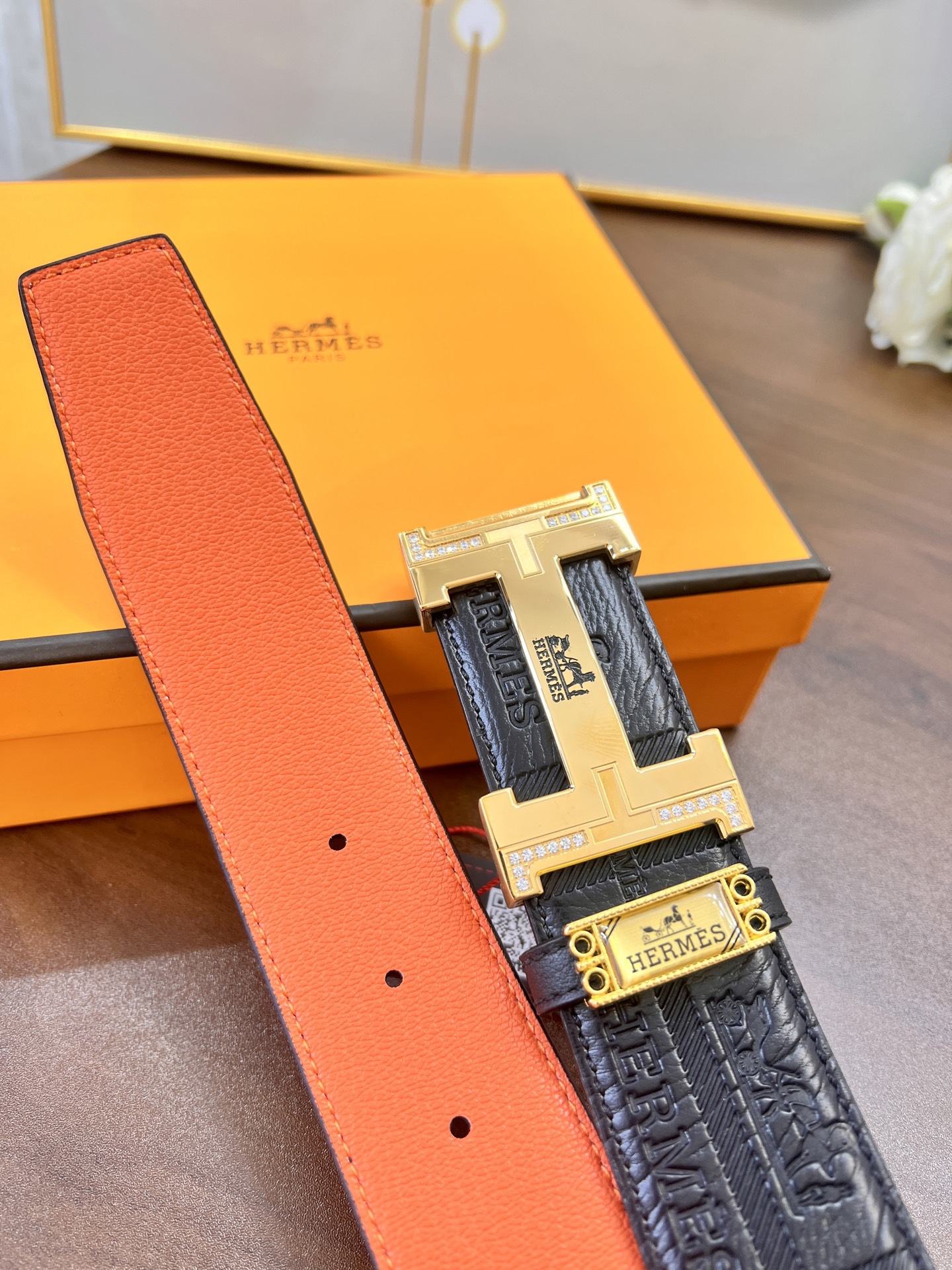 实物拍摄 爱马仕H皮带 镶砖精钢H内穿扣 进口条形纹头层牛皮-Chinese UA Cheap High Quatity Brand Clothes Bags handbags Sneakers wholesale wholesaler seller from China Factory suppliers Fashion Clothing Shoes best Quality Beautiful Price 实物拍摄 爱马仕H皮带 镶砖精钢H内穿扣 进口条形纹头层牛皮