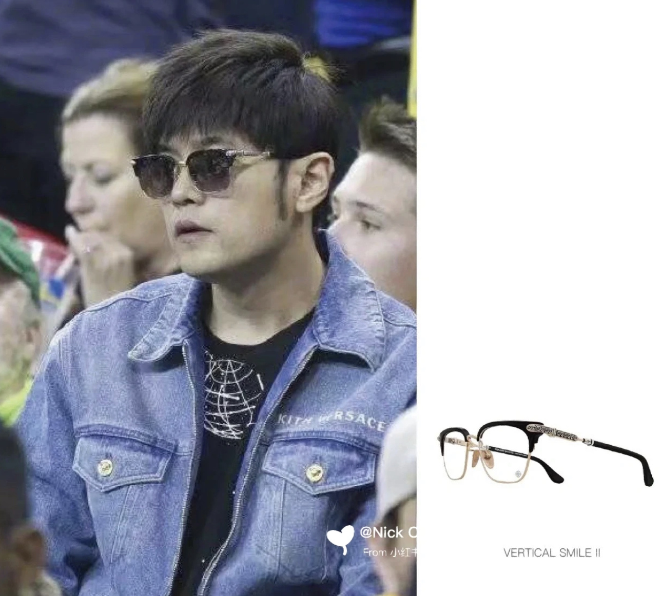 Jay Chou's same-style glasses on face