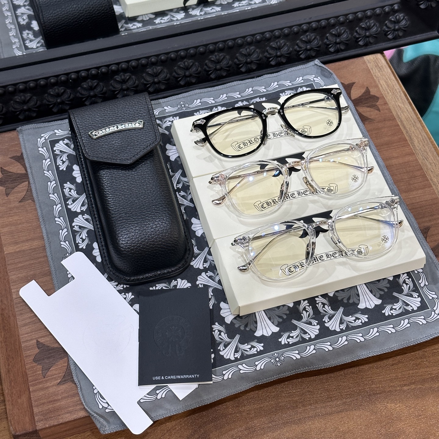 Chrome hearts high-end 925 silver eyeglass frame