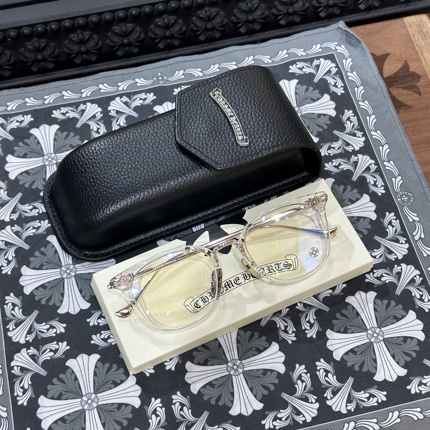 Chrome hearts high-end 925 silver eyeglass frame