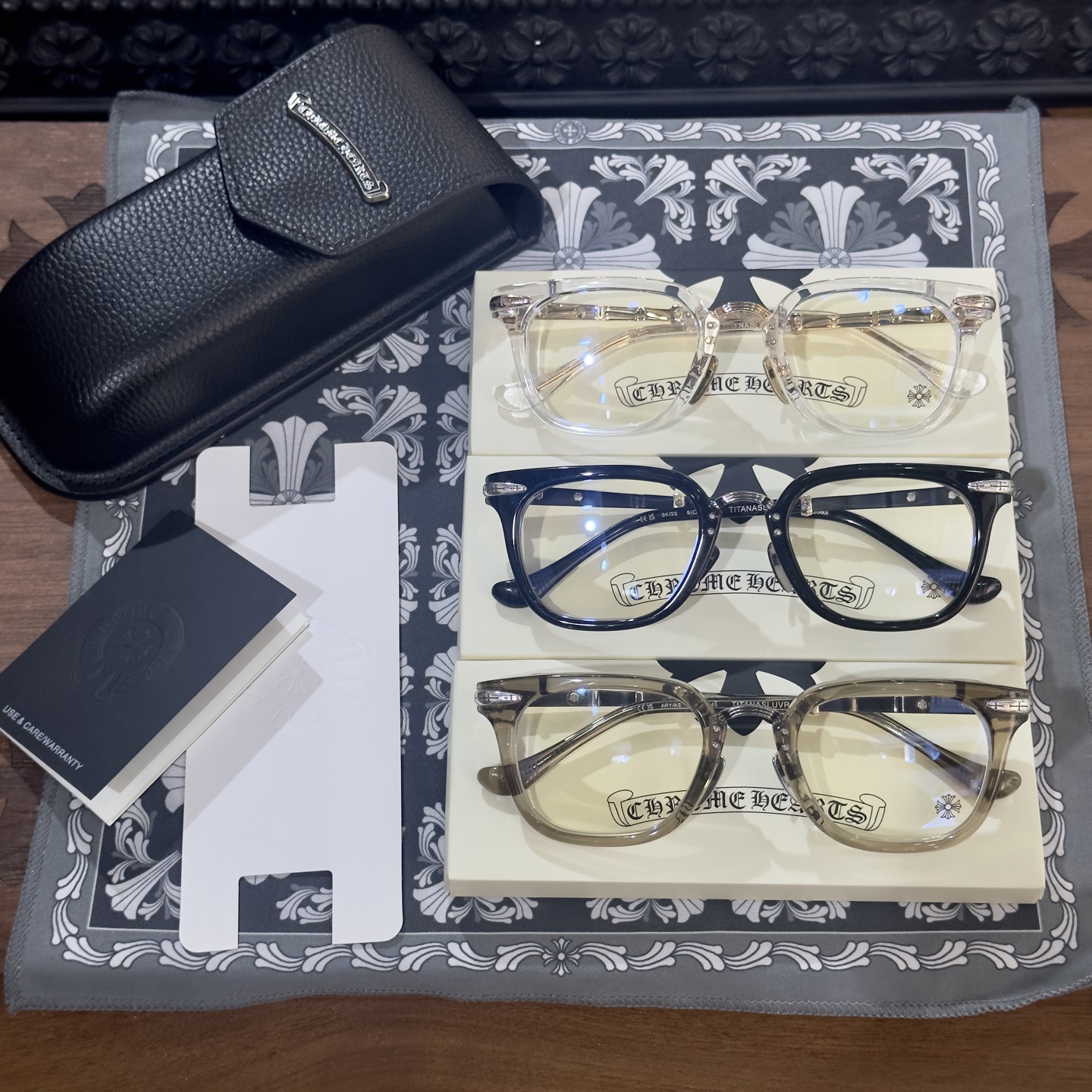 Chrome hearts high-end 925 silver eyeglass frame