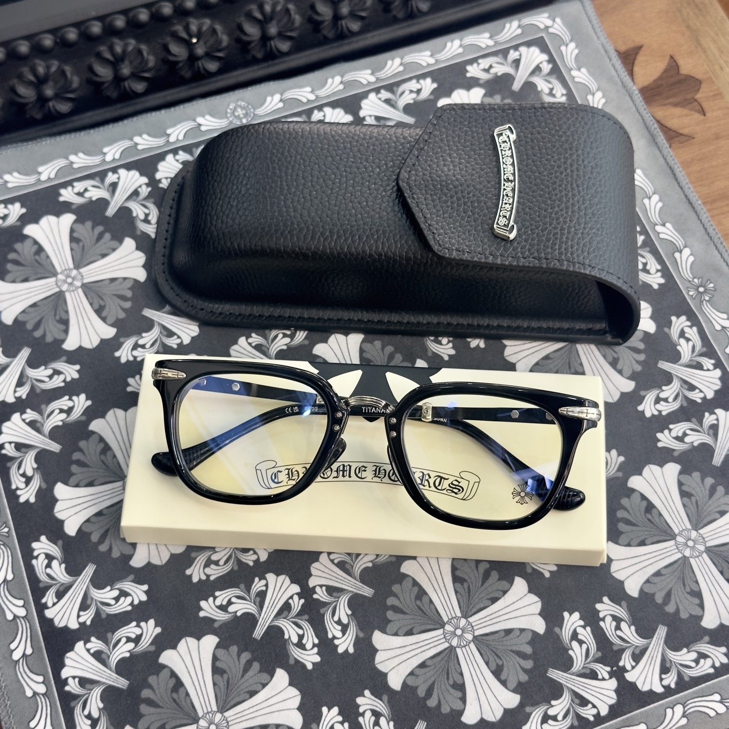 Chrome hearts high-end 925 silver eyeglass frame