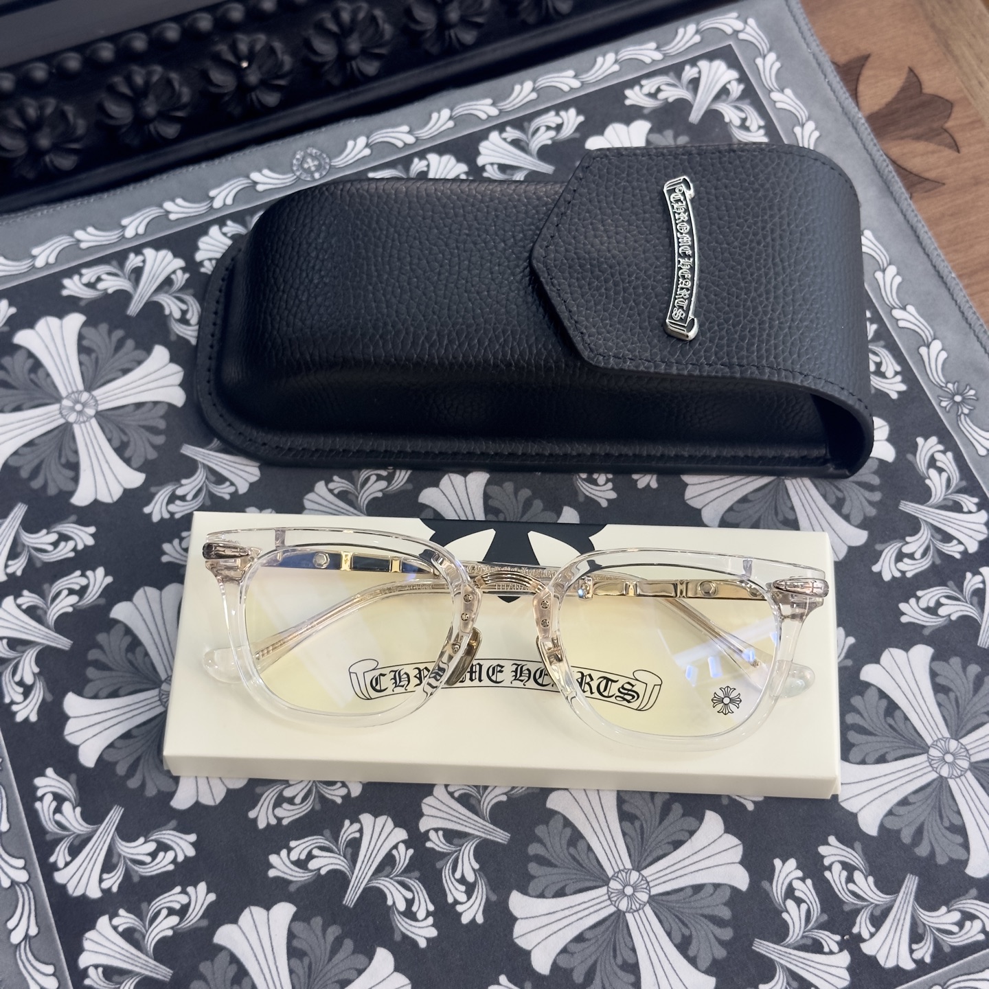 Chrome hearts high-end 925 silver eyeglass frame