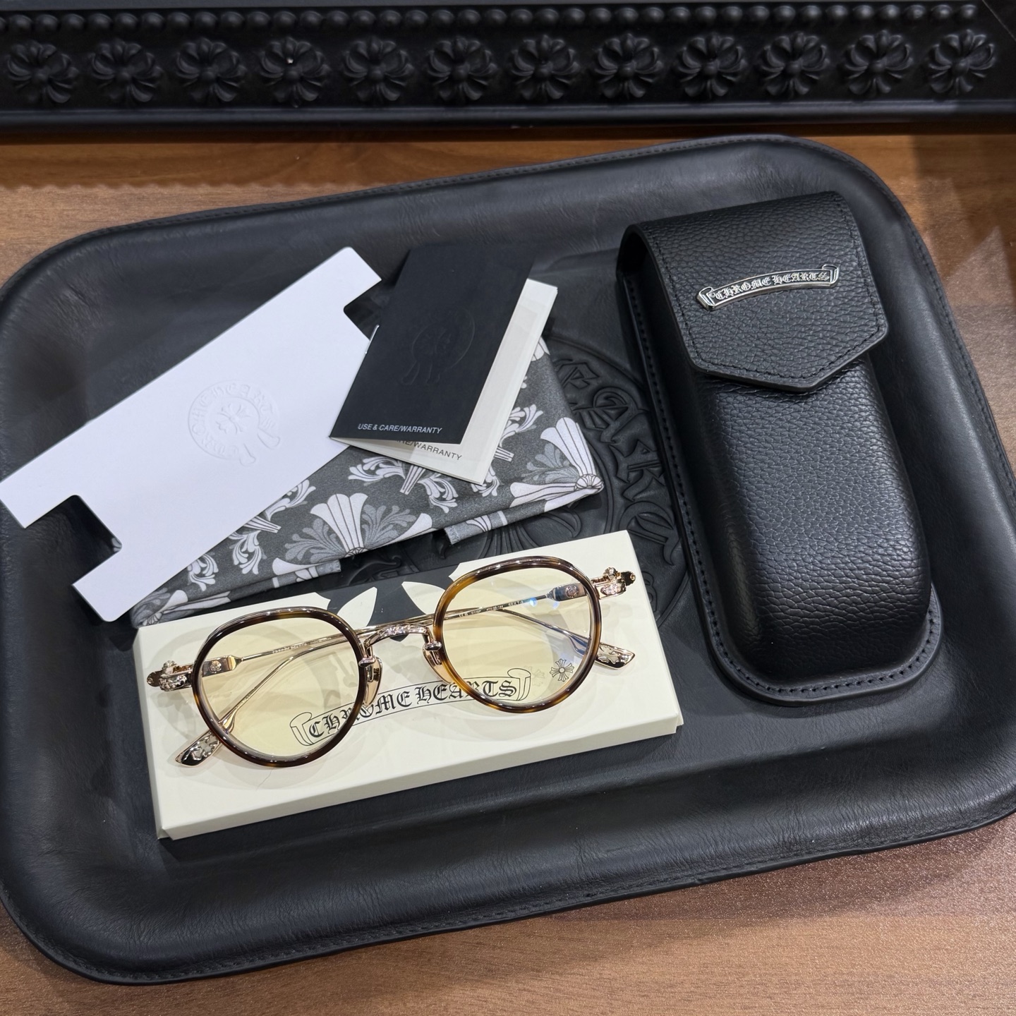 Chrome hearts 925 silver round frame sunglasses