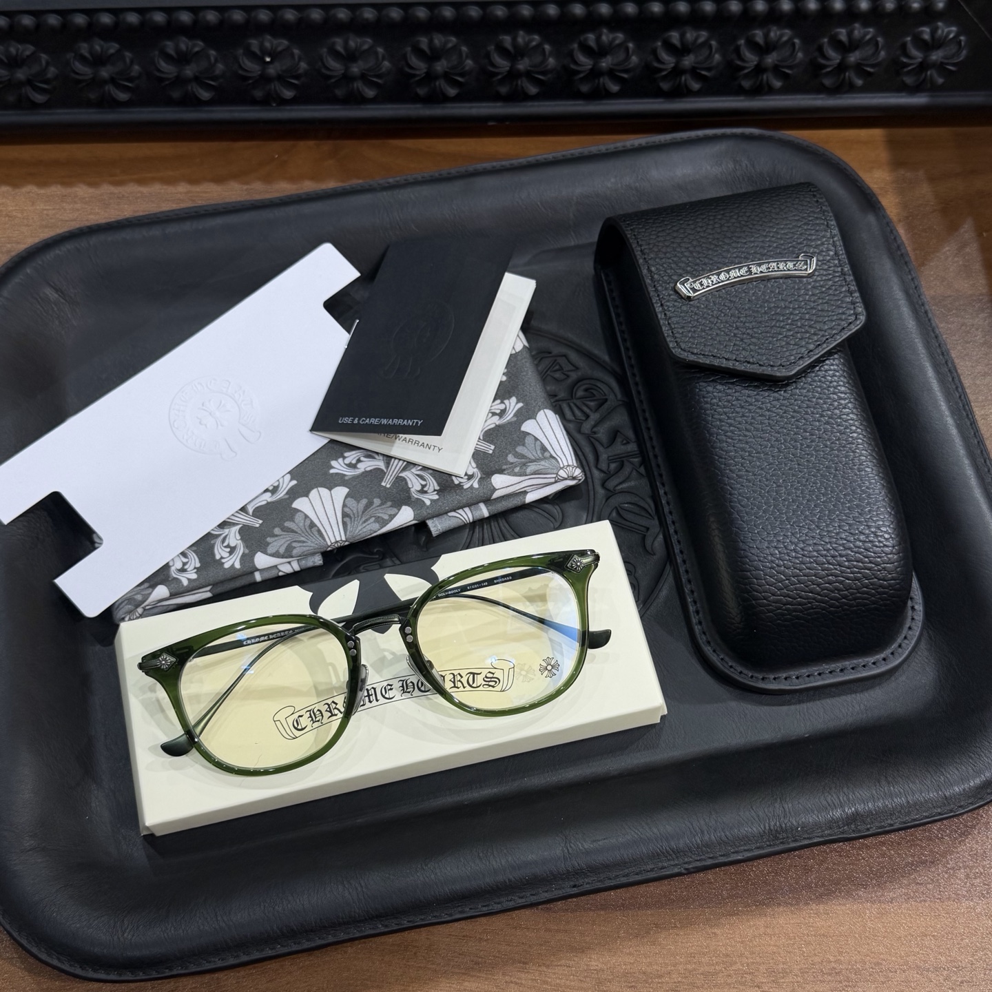 Chrome hearts high-end 925 silver eyeglass frame