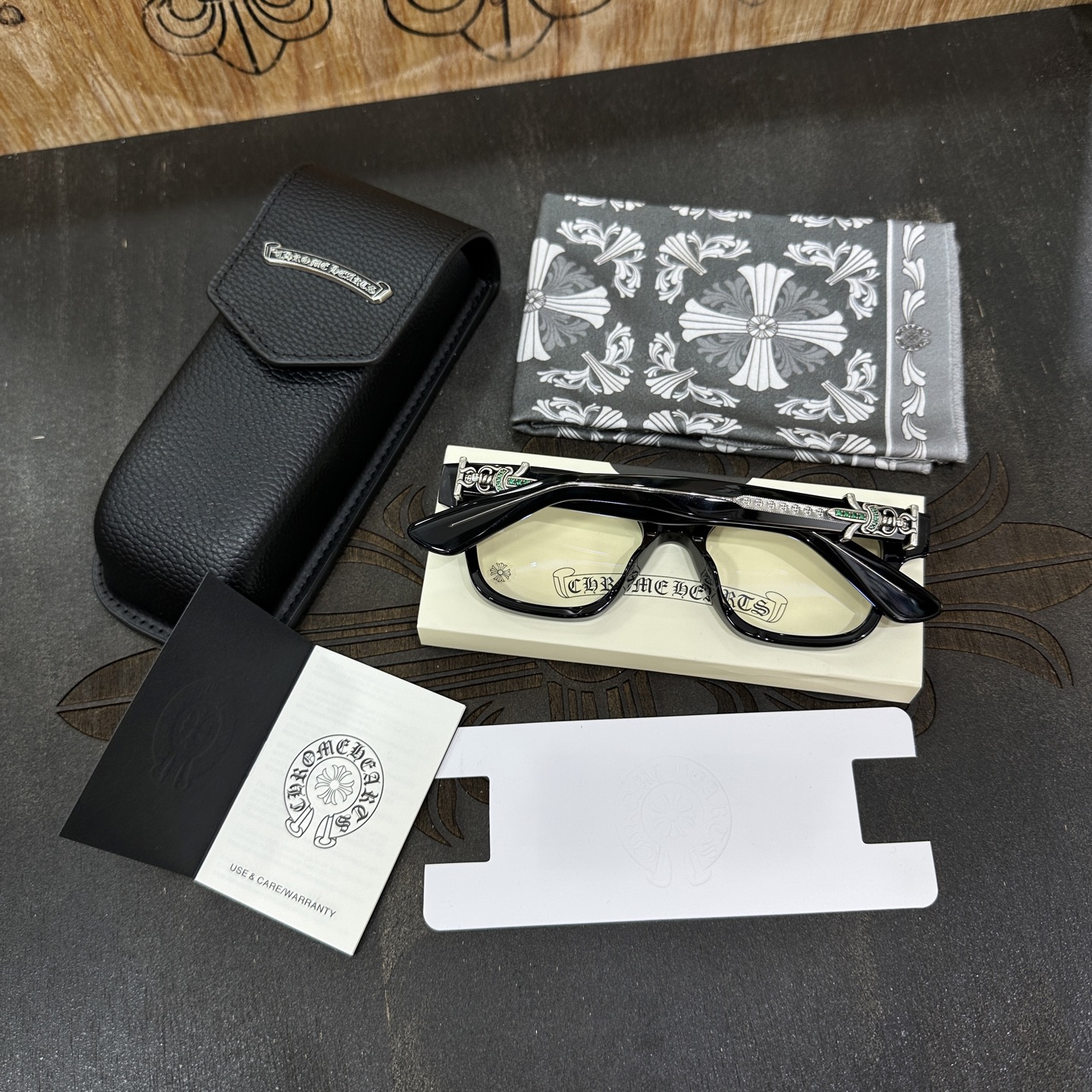 ChromeHearts 925 Silver Glasses Sword Inlaid with Diamonds