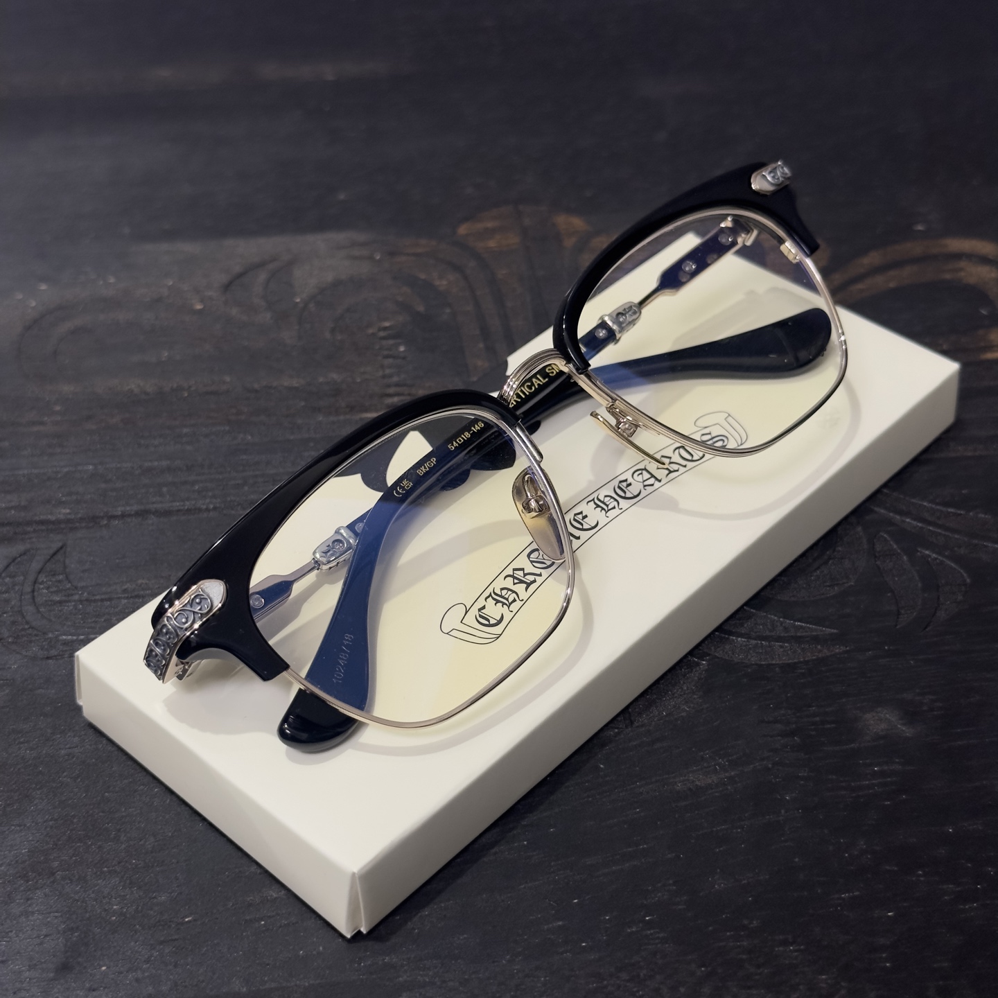 ChromeHearts 925 Silver Eyeglass Frame