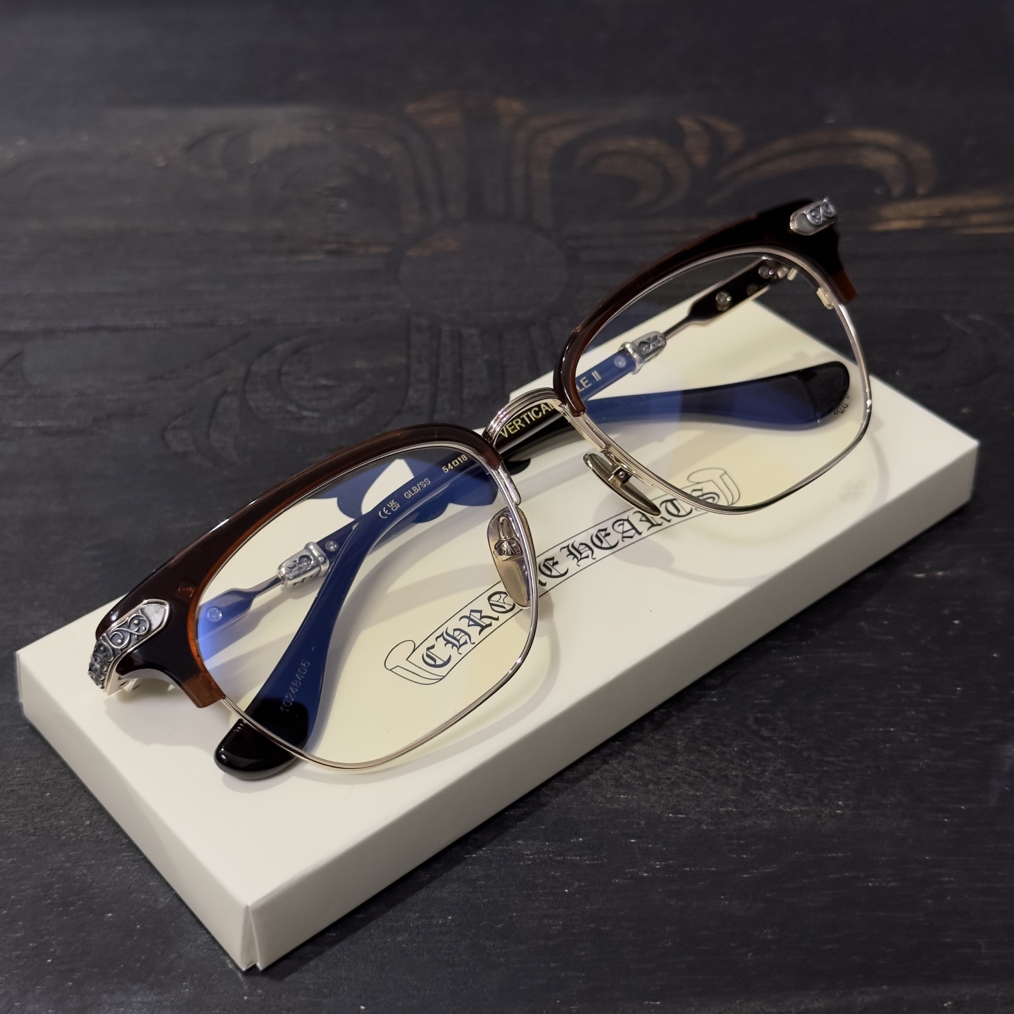 ChromeHearts 925 Silver Eyeglass Frame