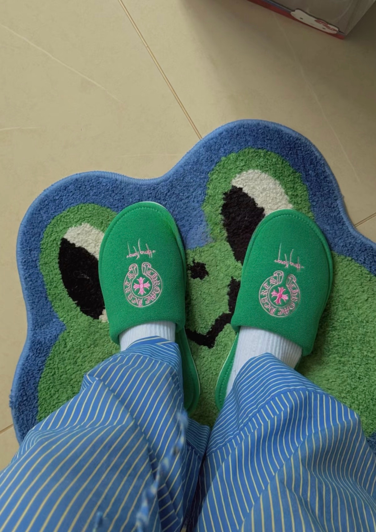 크롬하츠 그린 자수 샌들 상세 이미지 9
