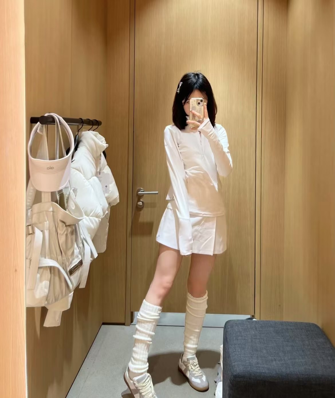 NO:311808,Alo's jacket, white, strong push, tennis skirt, white, skirts, jackets & coats, alexander wang19860909Alo的夹克 白色 强推 网球裙一身白无敌,,skirts,jackets & coats,alexander wang,Women's clothing