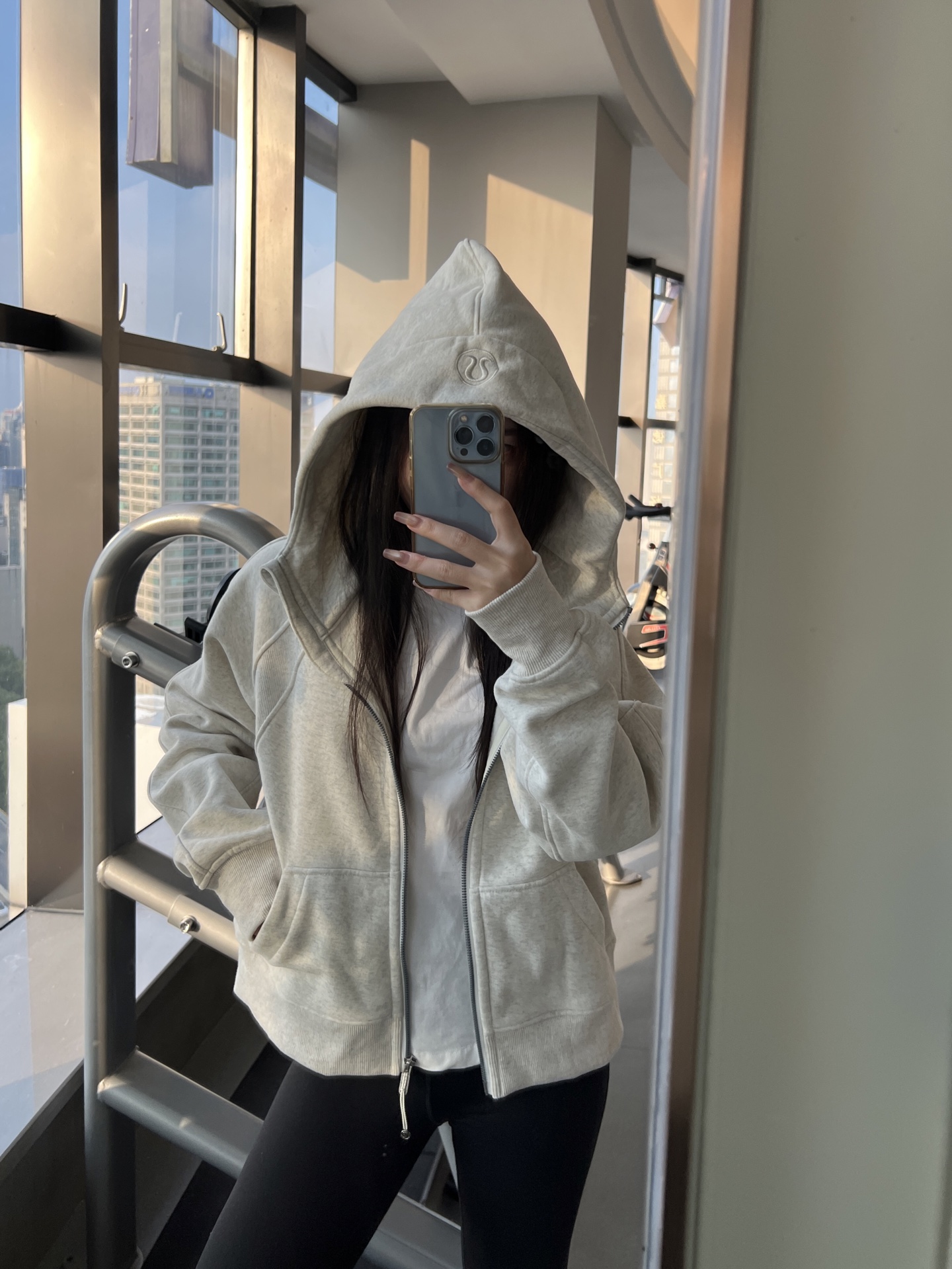 Lululemon Scuba jacket lounge light gray yoga