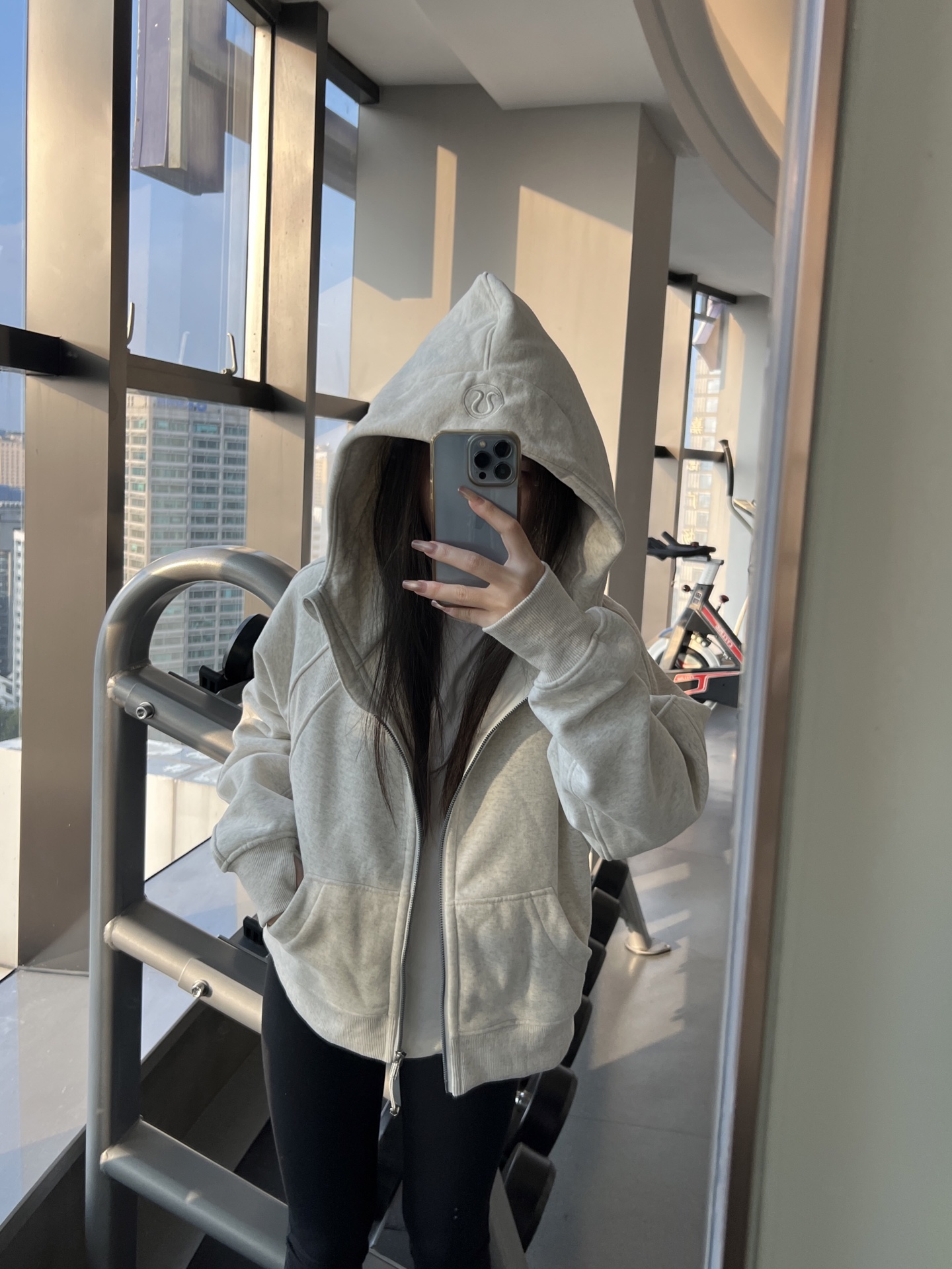 Lululemon Scuba jacket lounge light gray yoga